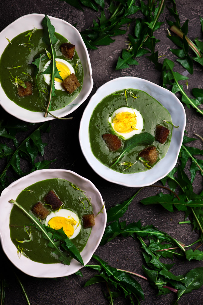 CREAMY WILD GARLIC SOUP WITH DANDELION LEAVES by ?????? ??????? on 500px.com