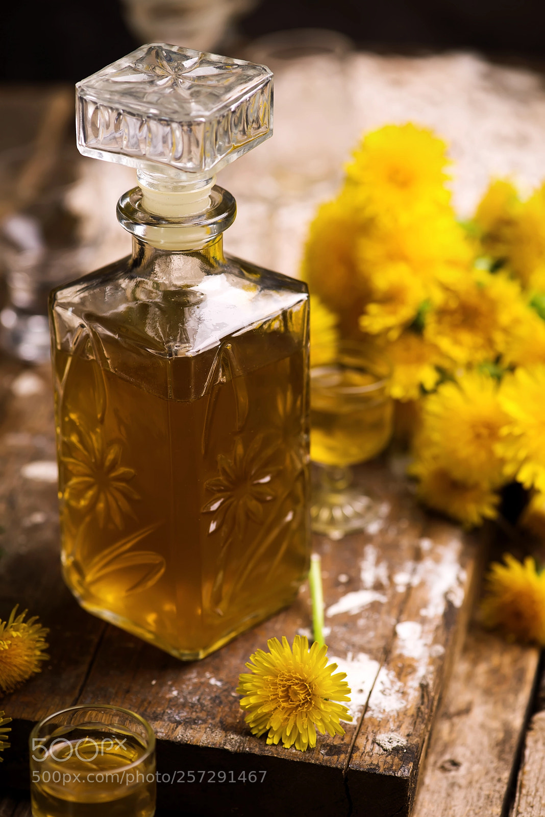 Nikon D610 sample photo. Dandelion cordial in glass photography