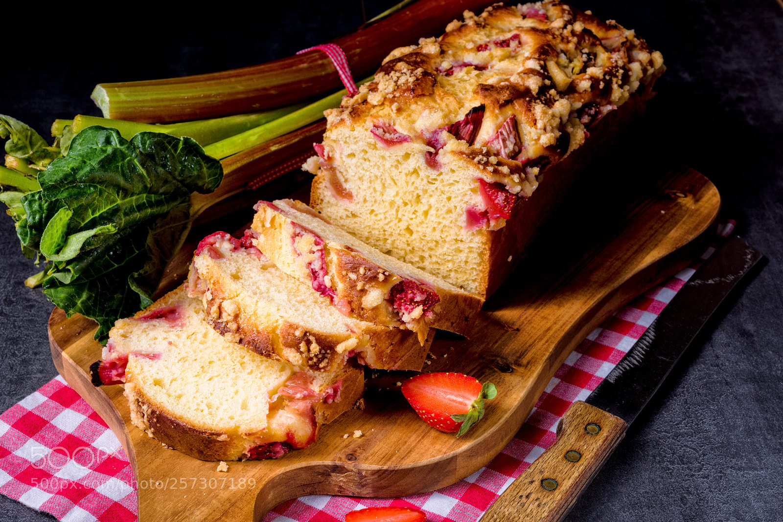 Nikon D810 sample photo. Brioches with rhubarb, strawberry photography