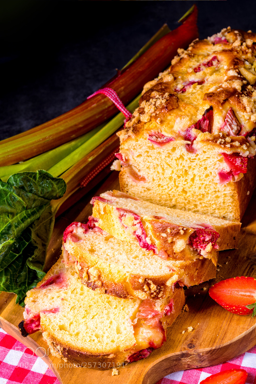 Nikon D810 sample photo. Brioches with rhubarb, strawberry photography