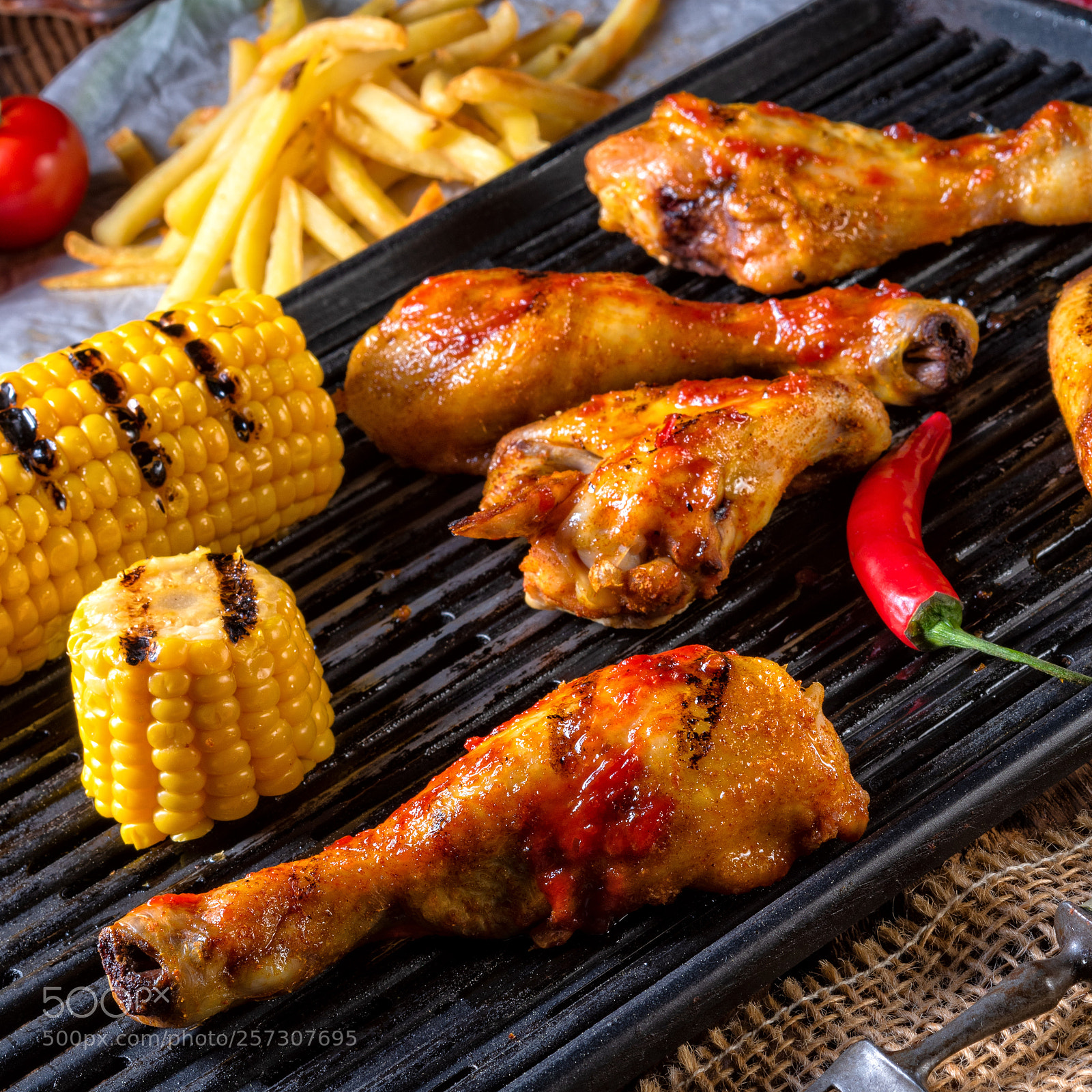 Nikon D810 sample photo. Rustic grilled chicken wings,legs,and photography