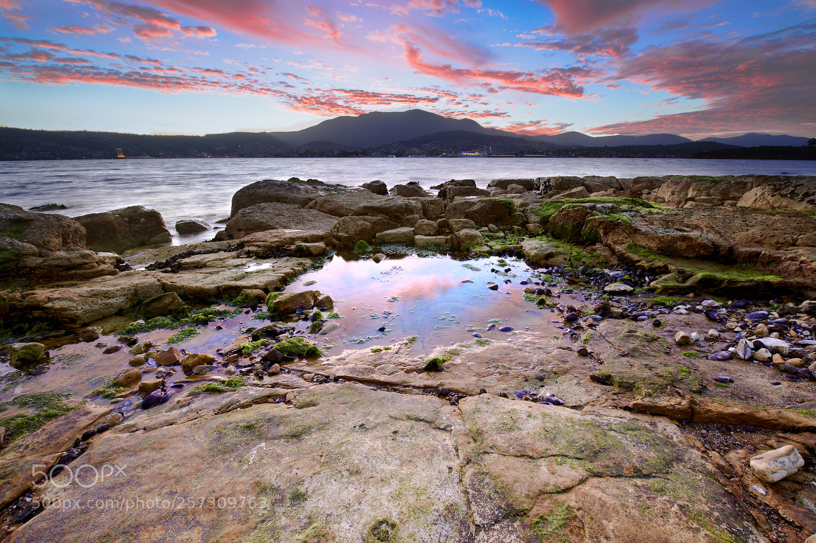 Nikon D850 sample photo. Sunset over hobart, tasmania photography