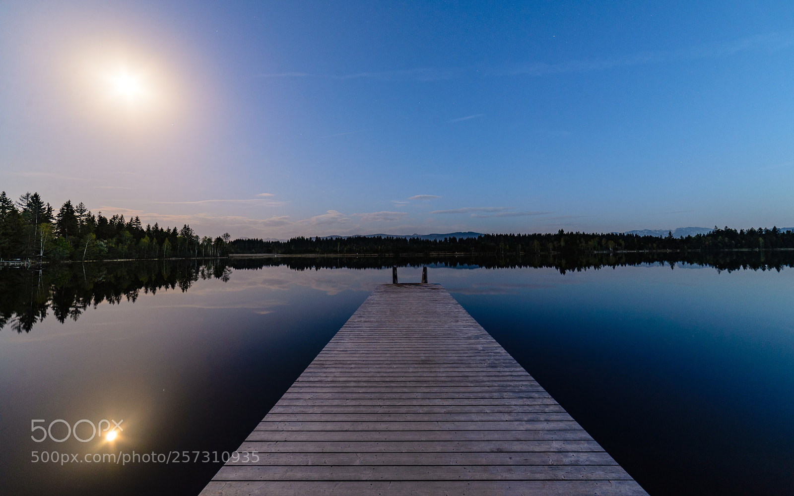 Nikon D600 sample photo. Full moon over kirchsee  photography