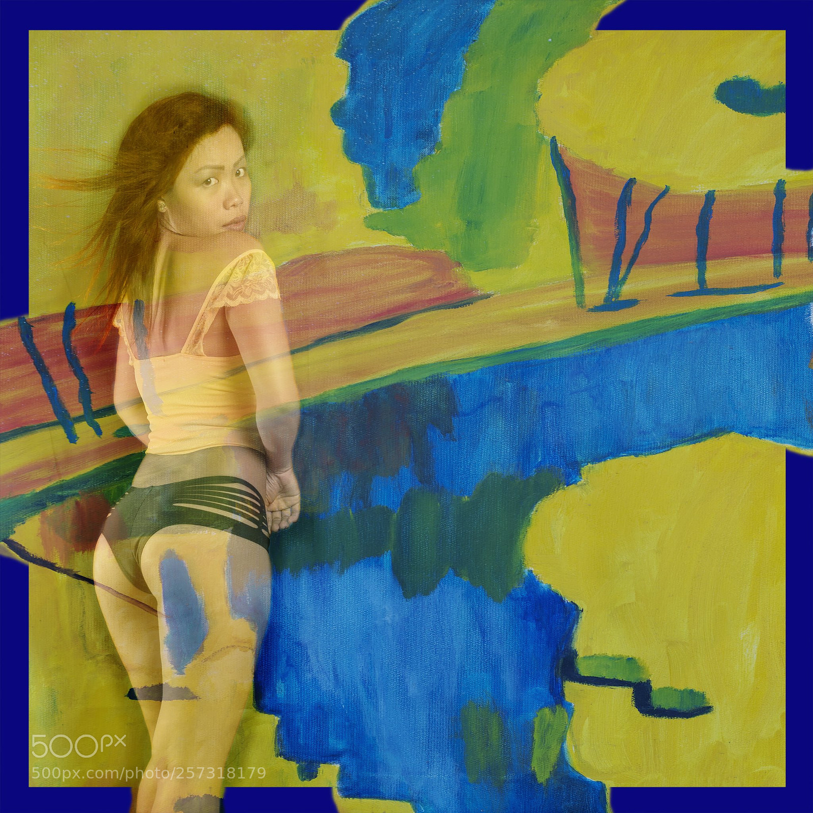 Nikon D810 sample photo. Painting blue yellow photography