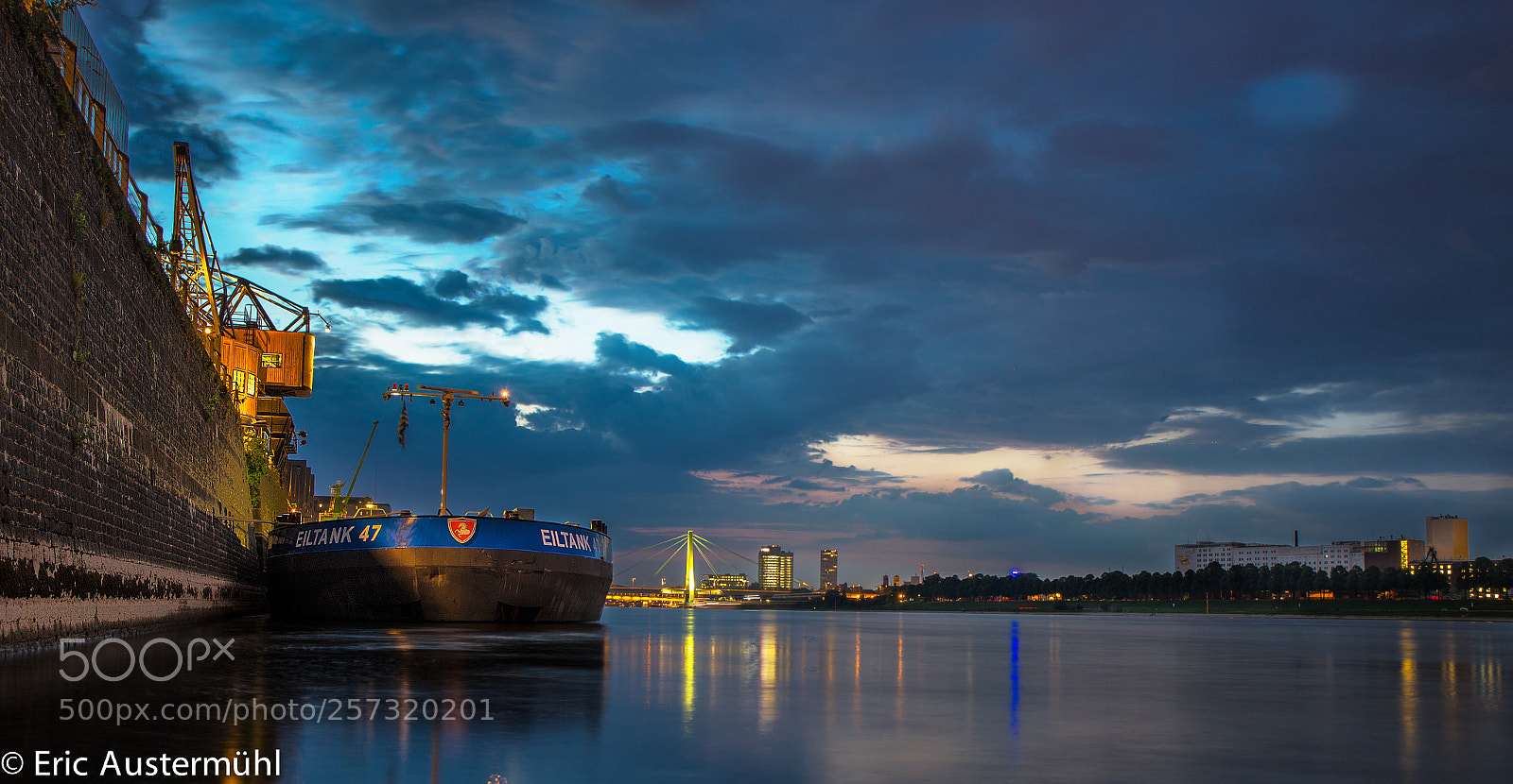 Canon EOS 6D sample photo. Rhein at night photography
