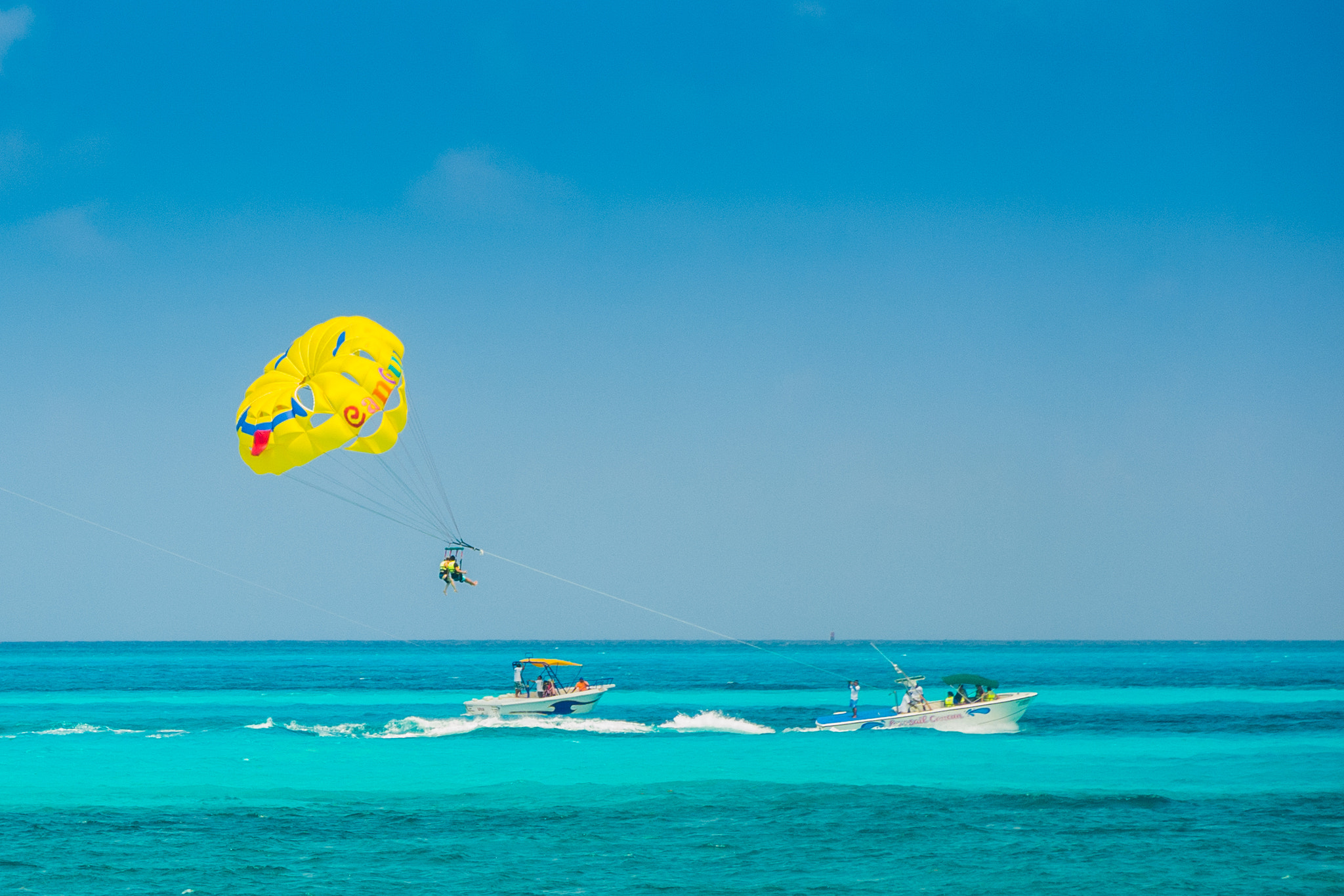 Nikon Coolpix P7800 sample photo. Parasailing over the caribbean sea ii photography