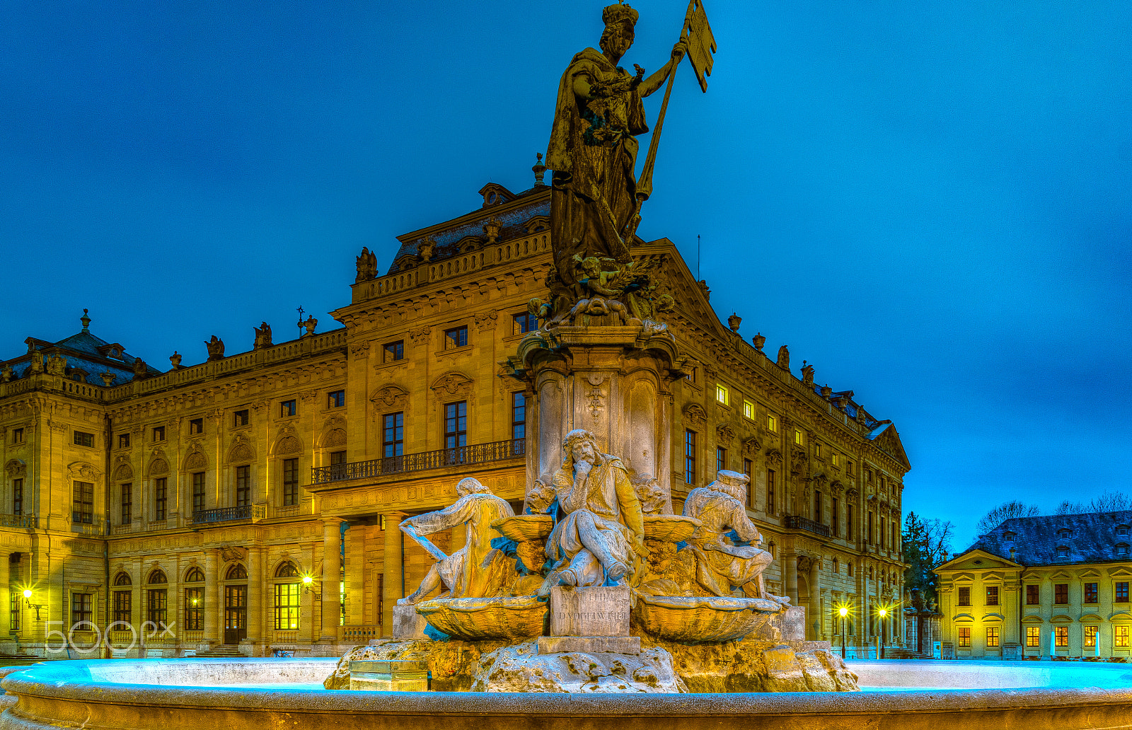 Samsung NX30 sample photo. City of würzburg - residence during blue hour photography