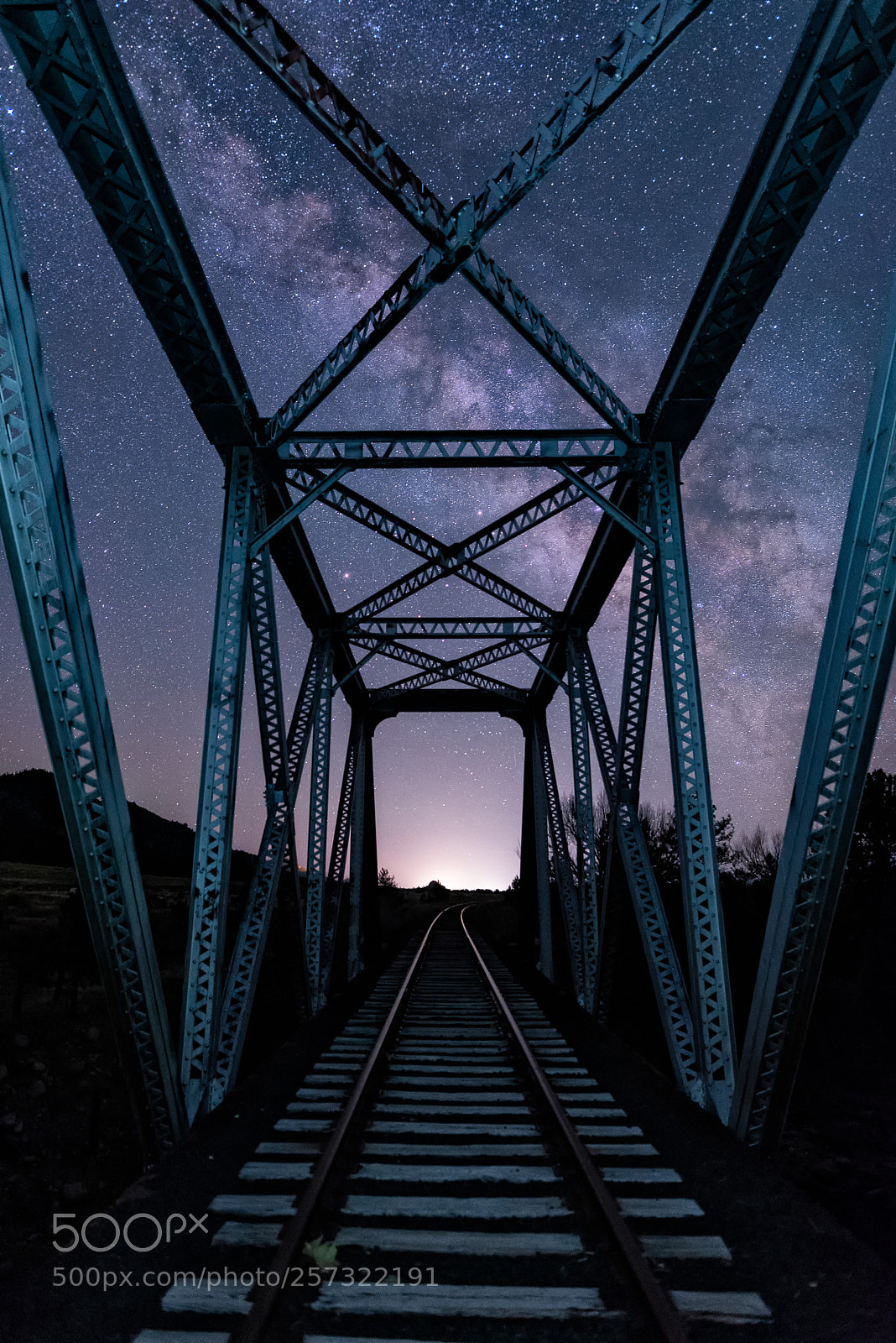 Nikon D750 sample photo. Railroad bridge milky way #2 photography