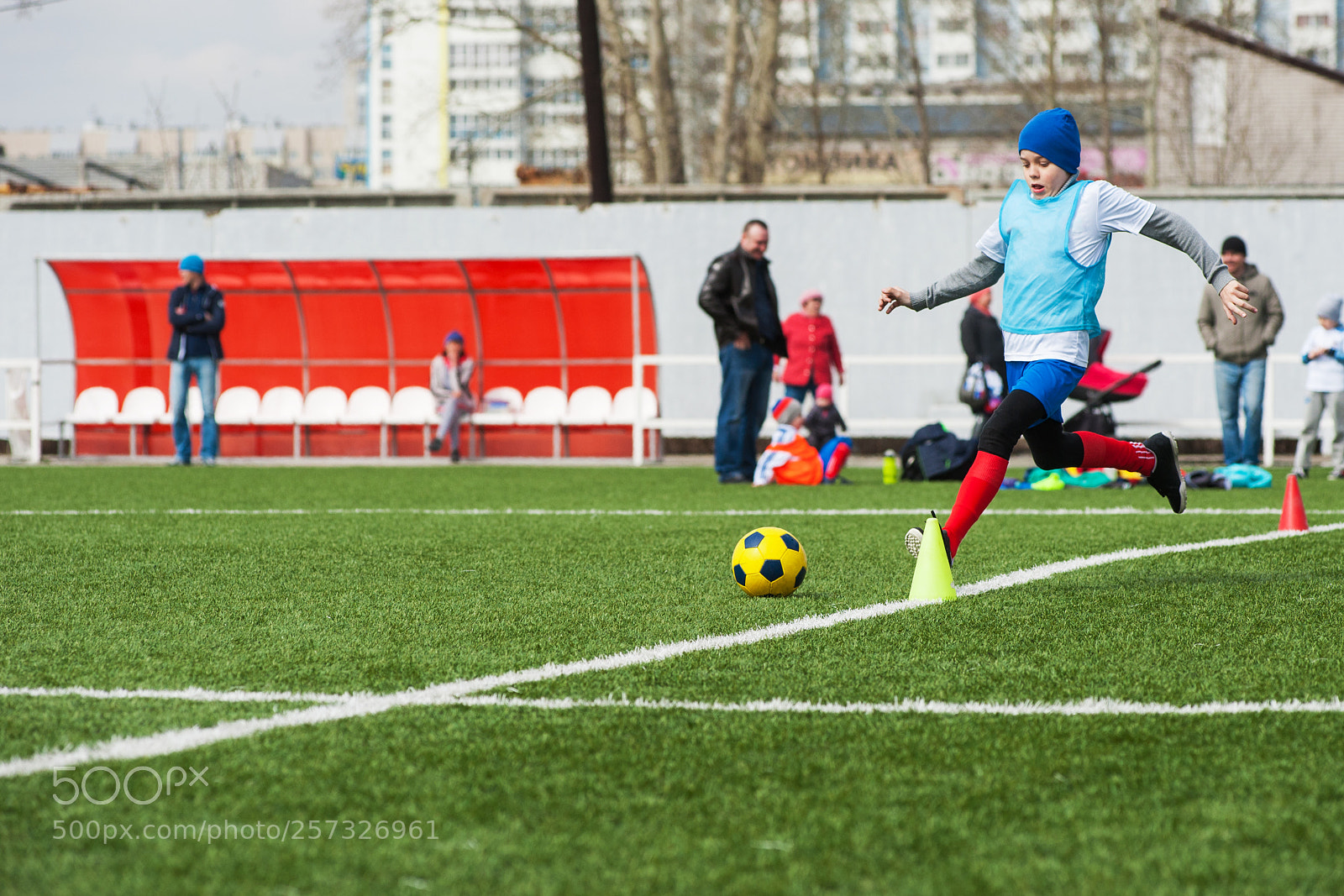 Nikon D700 sample photo. Boy kicking soccer ball photography