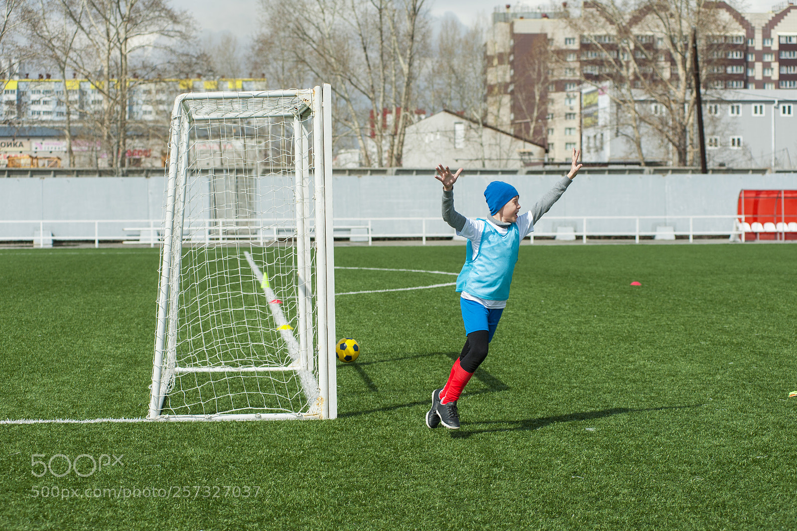 Nikon D700 sample photo. Happy boy football photography