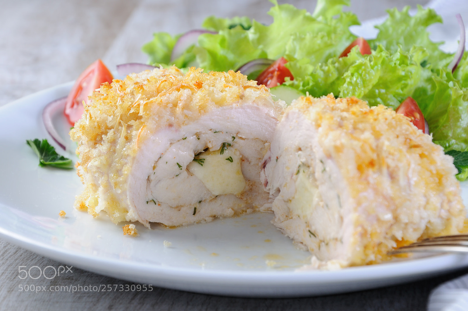 Nikon D90 sample photo. Chicken roll in breadcrumbs photography