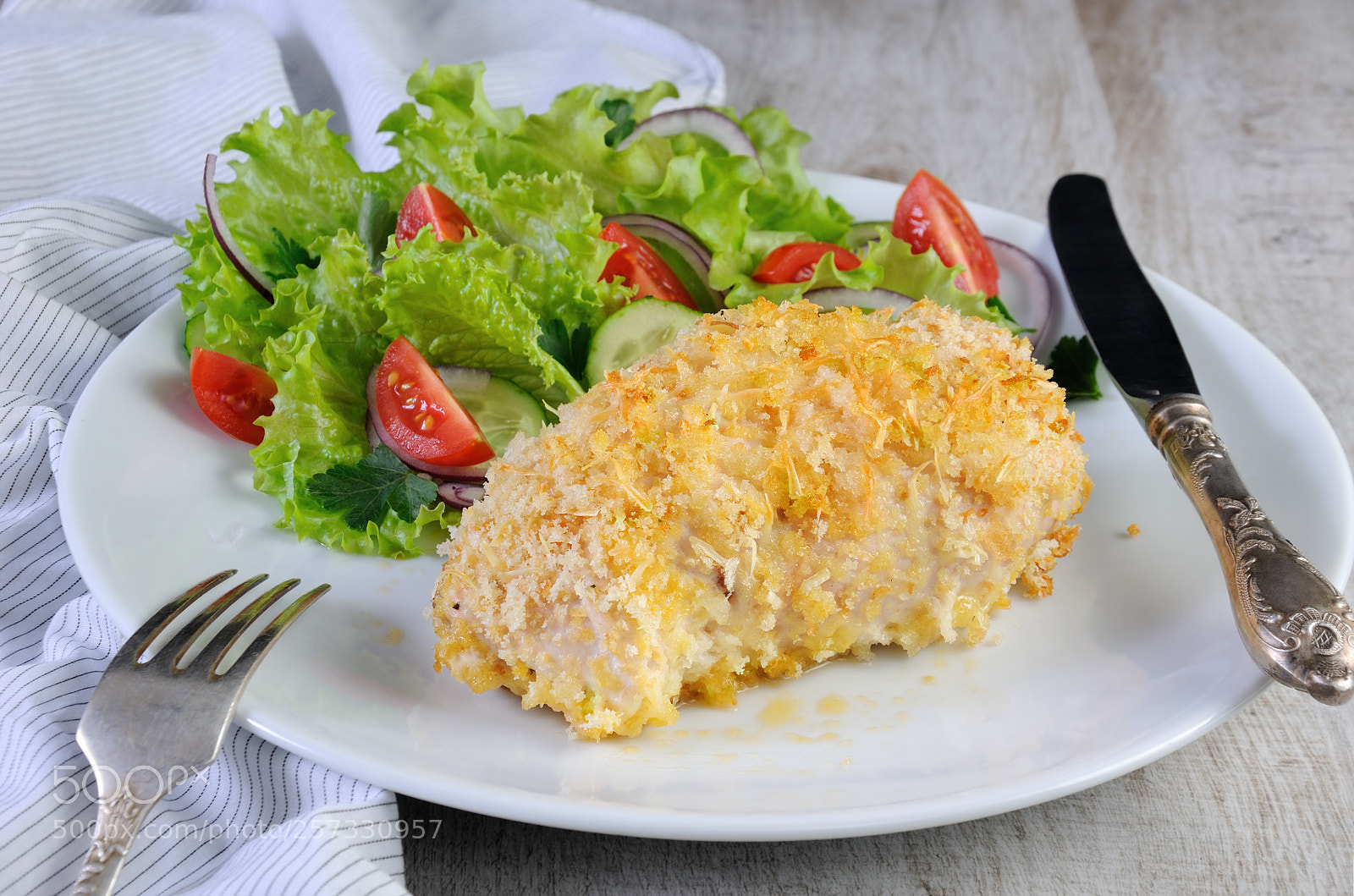 Nikon D90 sample photo. Chicken roll in breadcrumbs photography