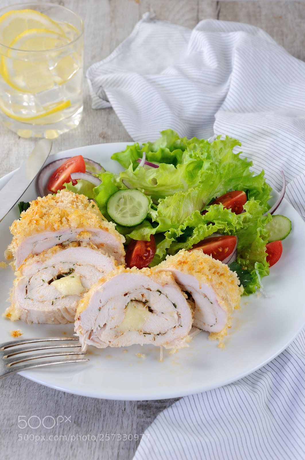 Nikon D90 sample photo. Chicken roll in breadcrumbs photography
