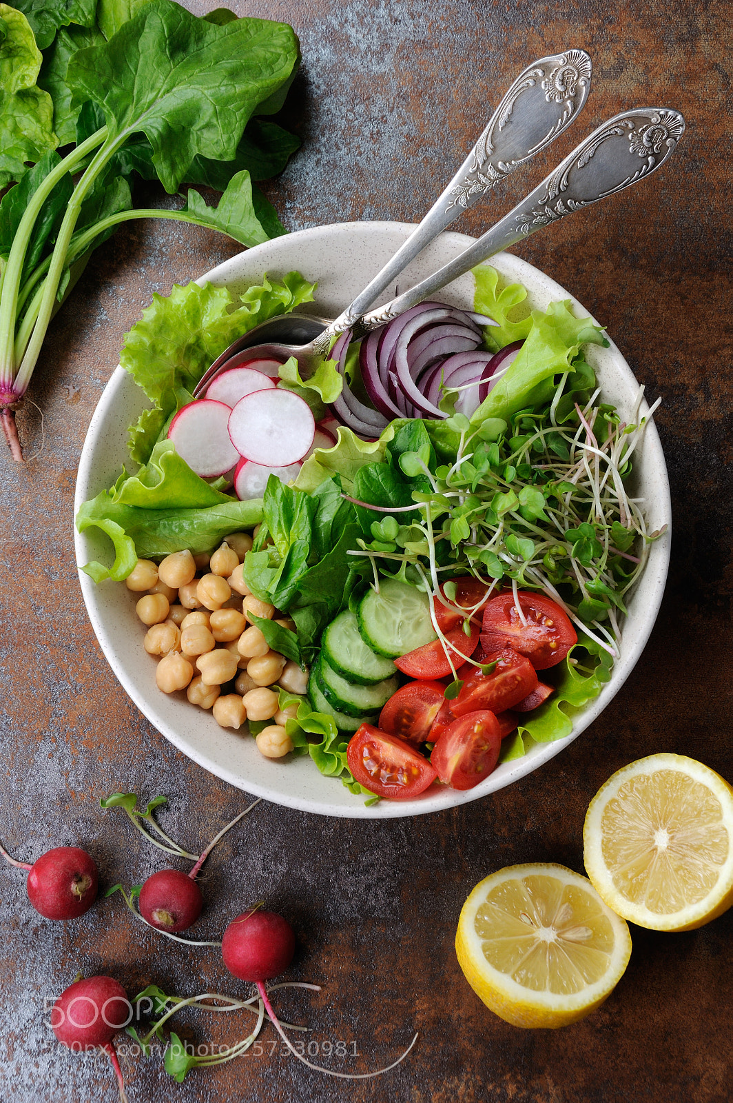 Nikon D90 sample photo. Vegetable salad of chickpeas photography