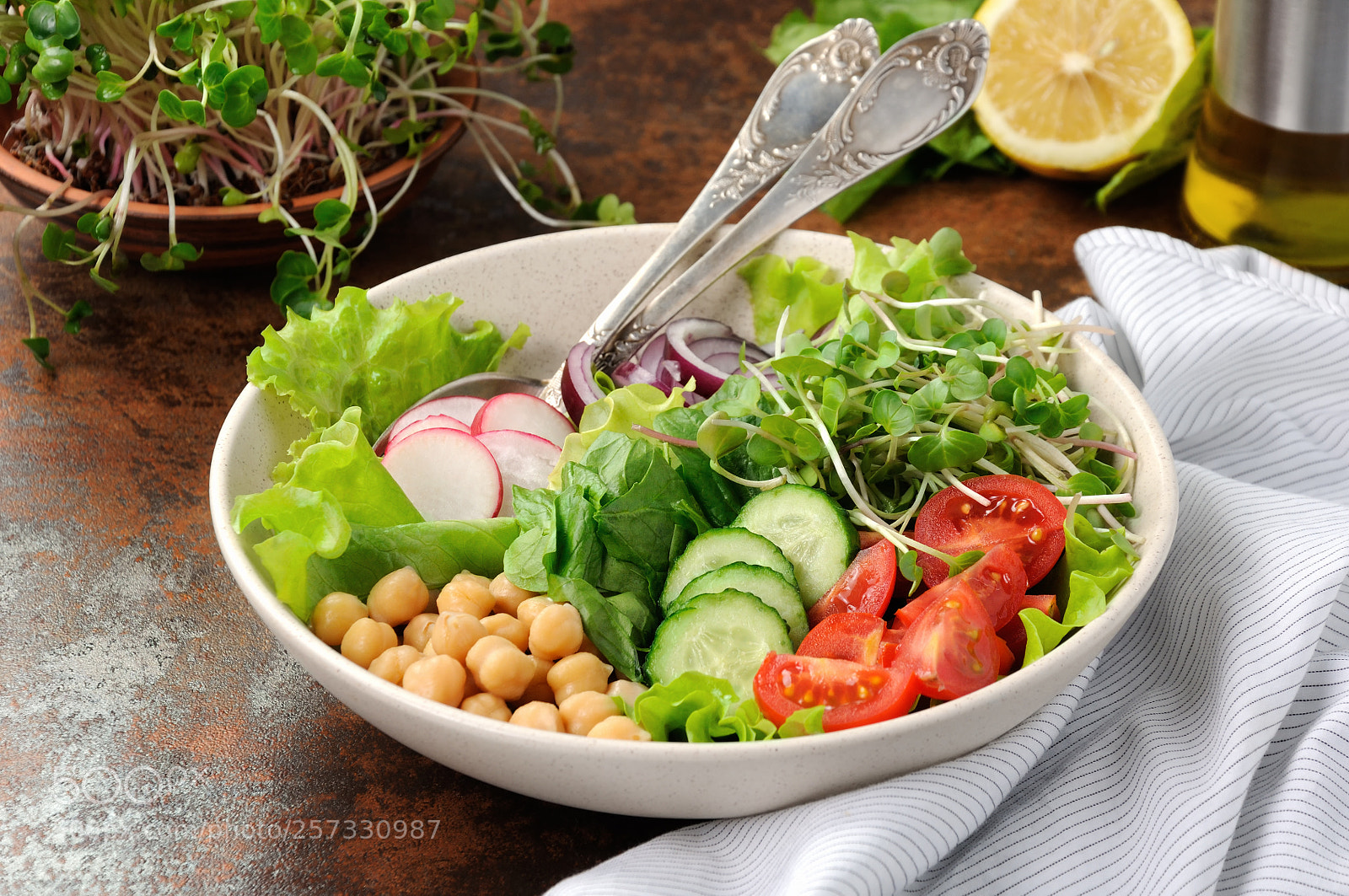 Nikon D90 sample photo. Vegetable salad of chickpeas photography