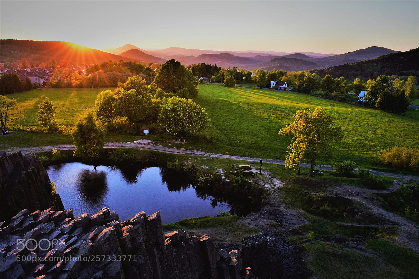Nikon D3400 sample photo. Sunset in lusatian mountains photography
