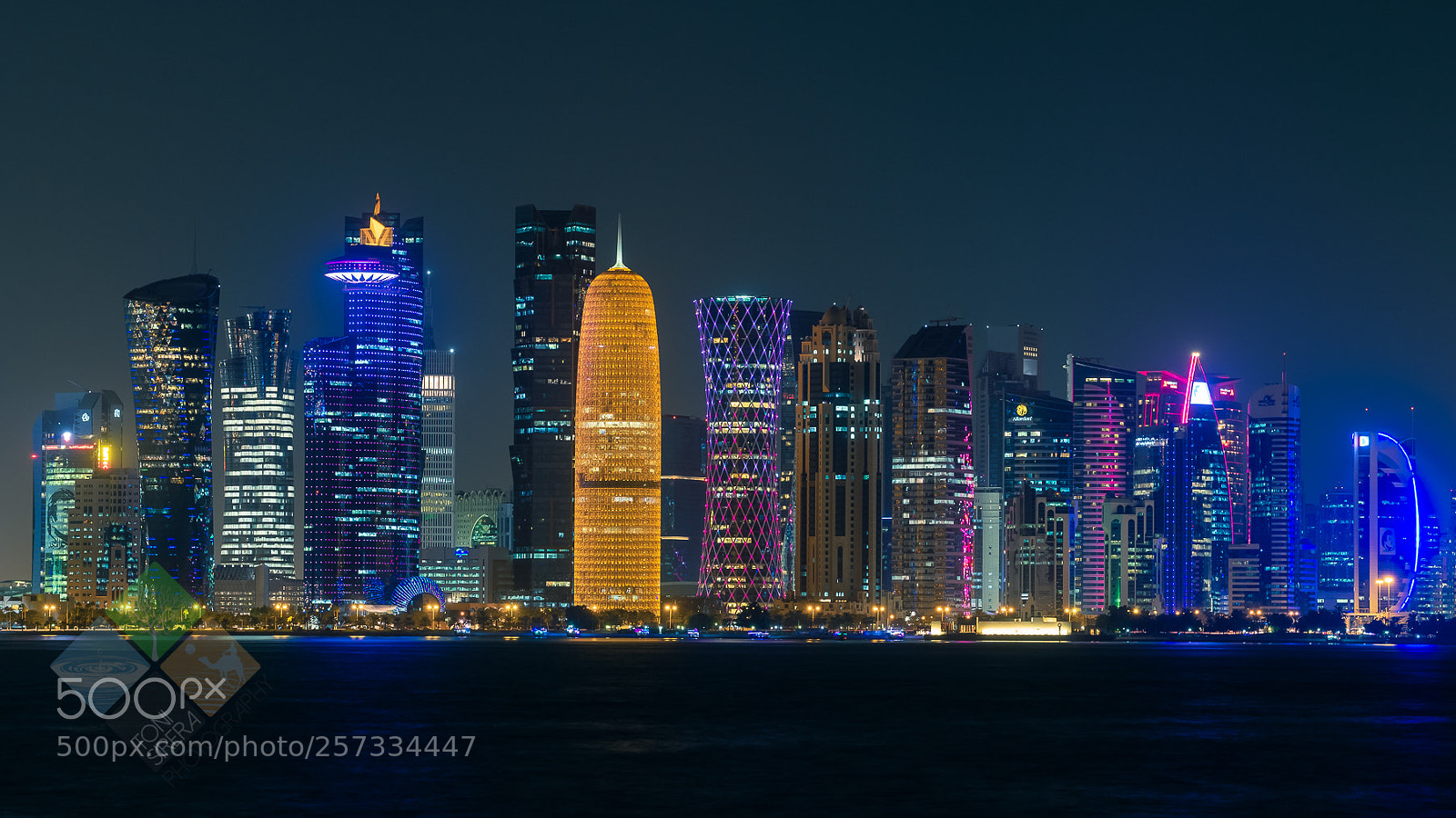Fujifilm X-T2 sample photo. Doha at night photography