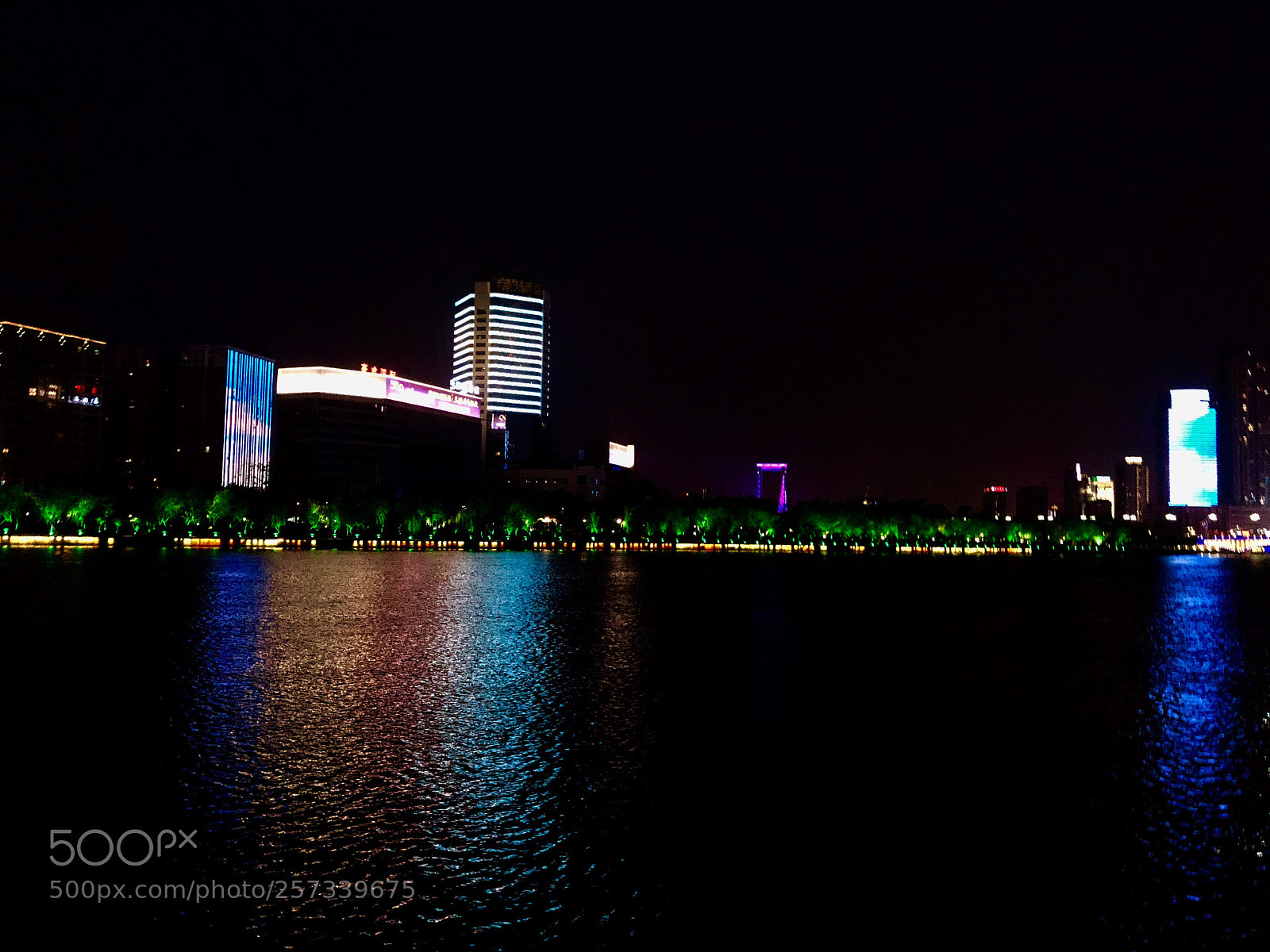Apple iPhone X sample photo. Ningbo at night photography