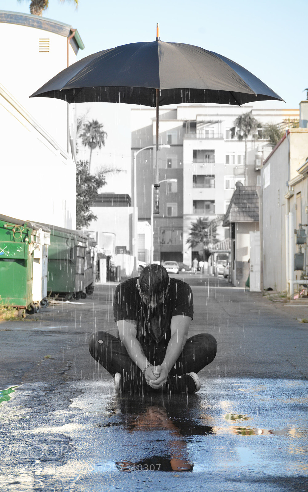 Nikon D7100 sample photo. Umbrella bandwhite photography