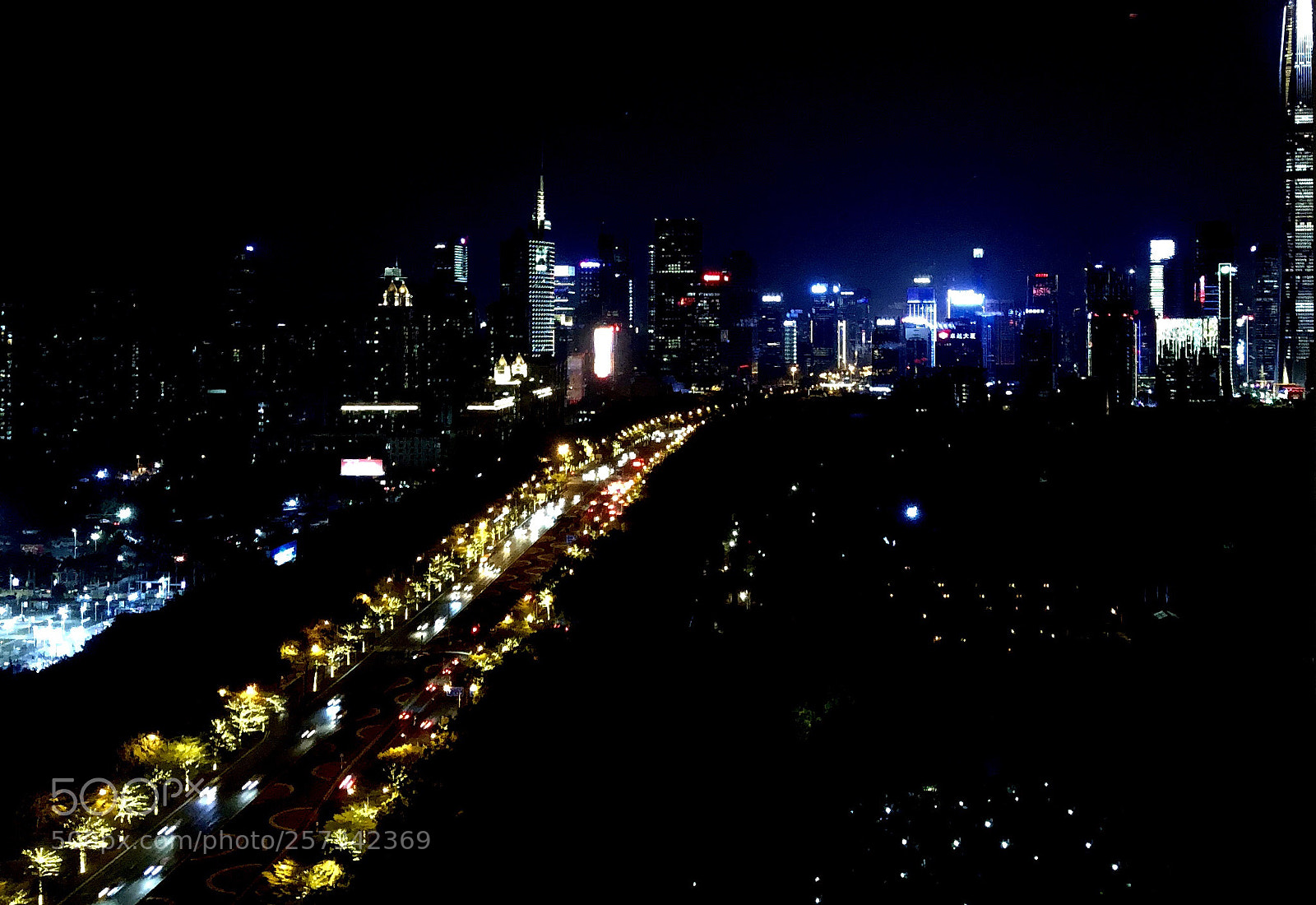 Apple iPhone X sample photo. Shenzhen at night photography