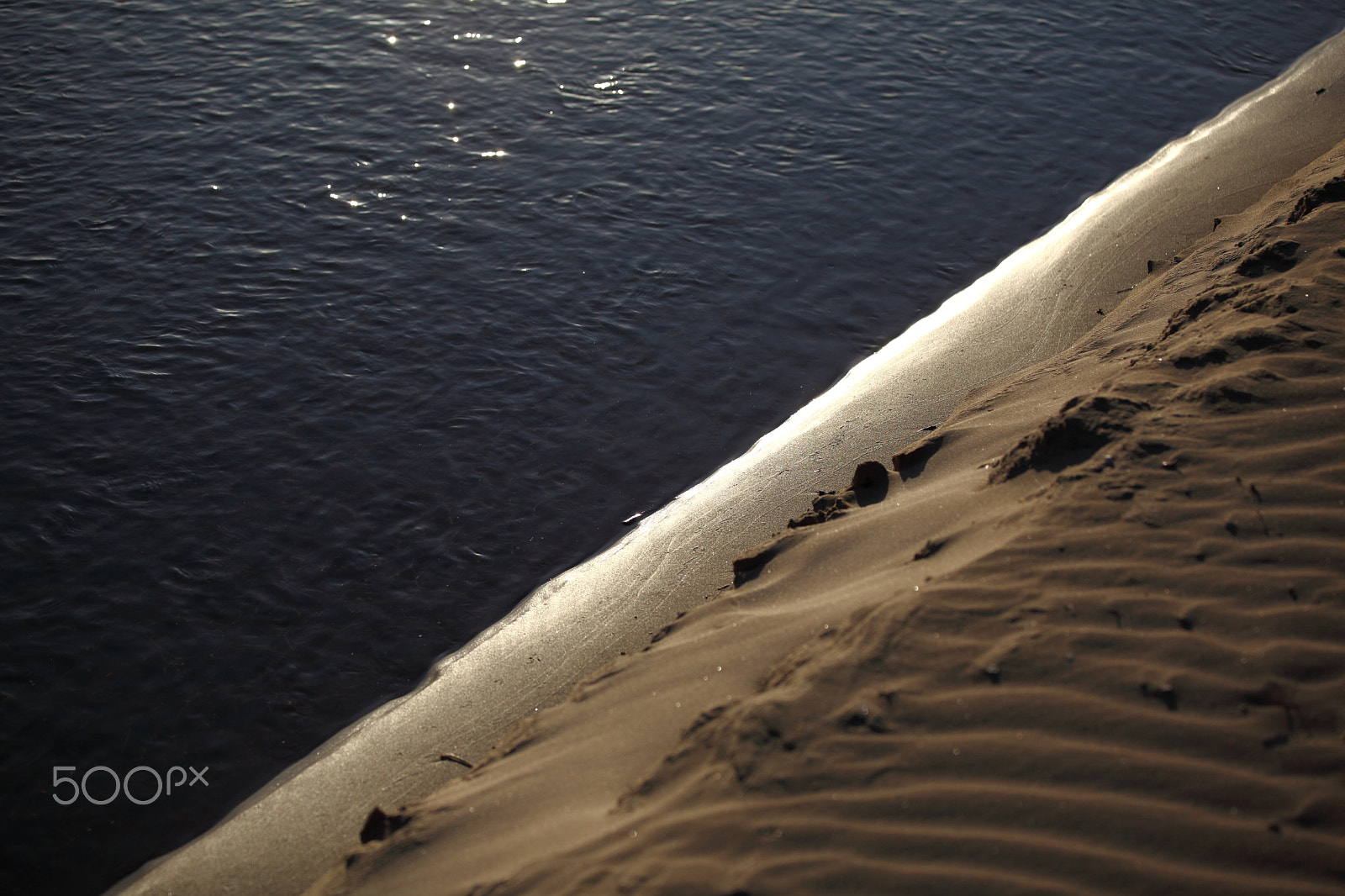Canon EF 70-200mm F4L IS USM sample photo. Where water meets sand photography