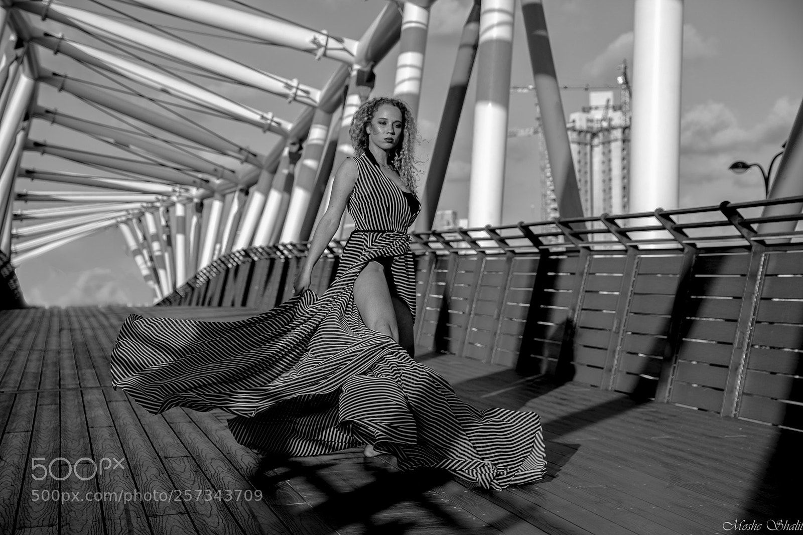 Canon EOS 5D Mark II sample photo. Model over bridge photography