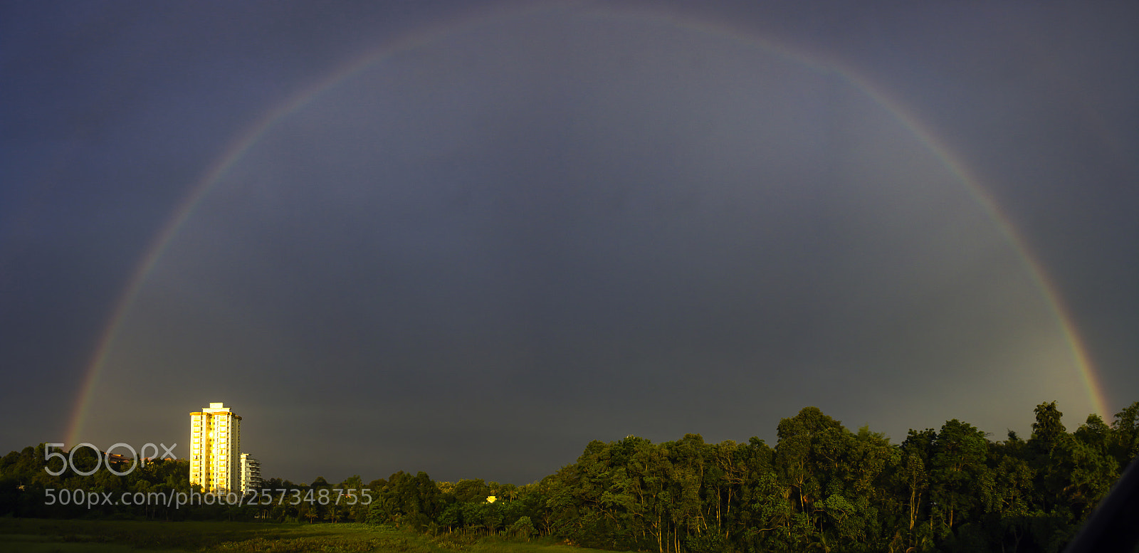 Canon EOS 60D sample photo. It's a rainy rainbow photography