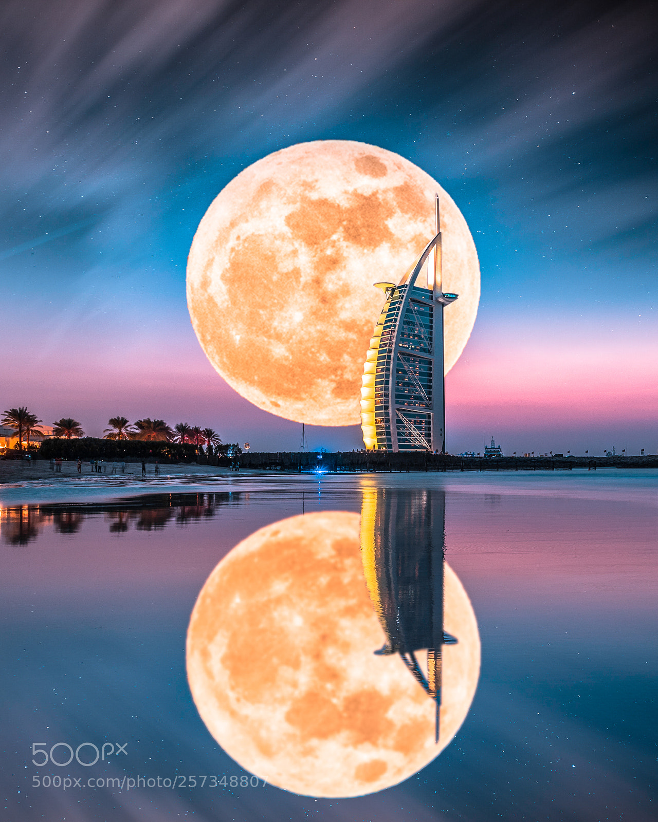 Canon EOS 5D Mark IV sample photo. Super moon reflections photography