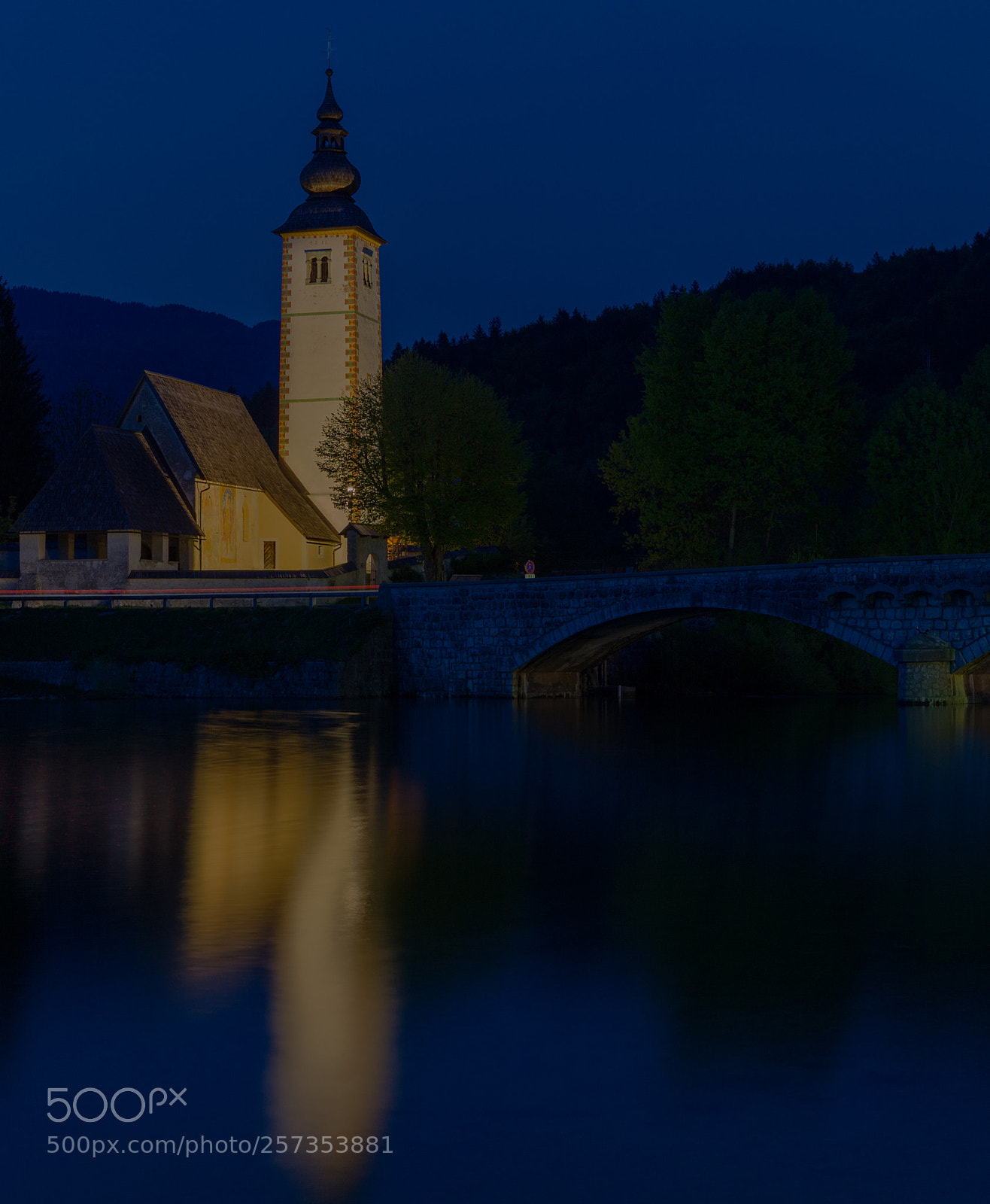 Canon EOS 5D Mark II sample photo. Bohinj lake at night photography