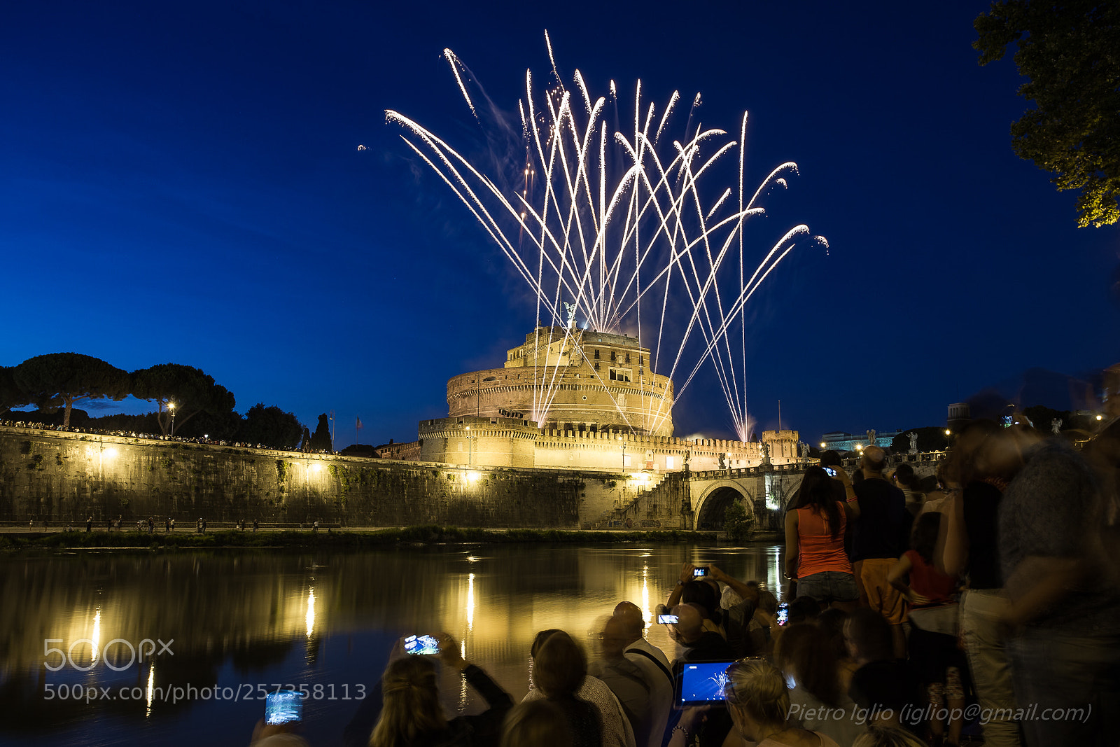 Canon EOS 6D sample photo. Fireworks at castel sant'angelo photography