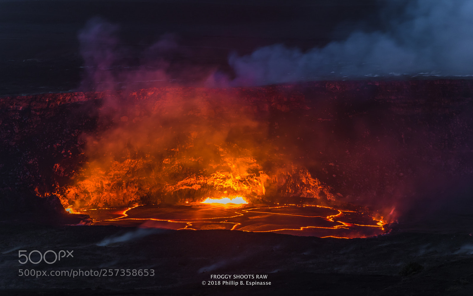 Nikon D750 sample photo. Night view of lava photography