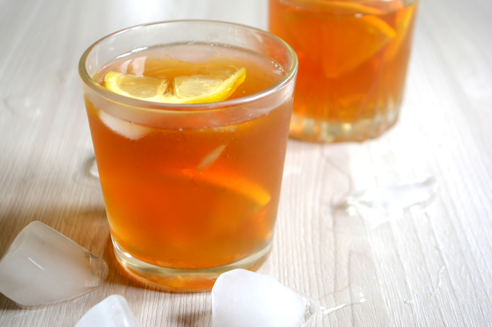 Nikon D7100 sample photo. Iced tea with lemon and orange. refreshment photography