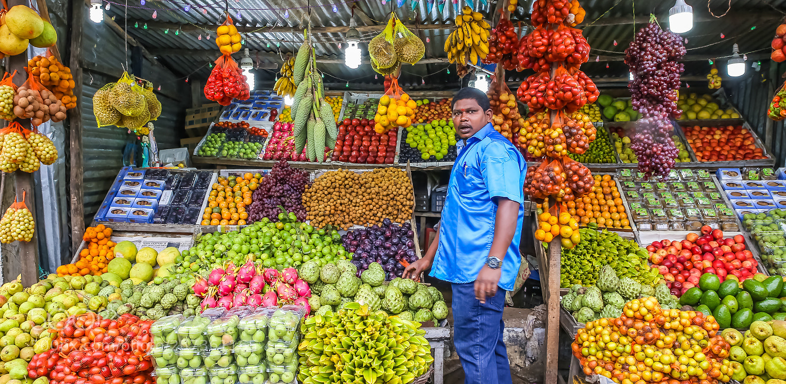 Canon EOS 6D sample photo. Fruit shop and seller photography