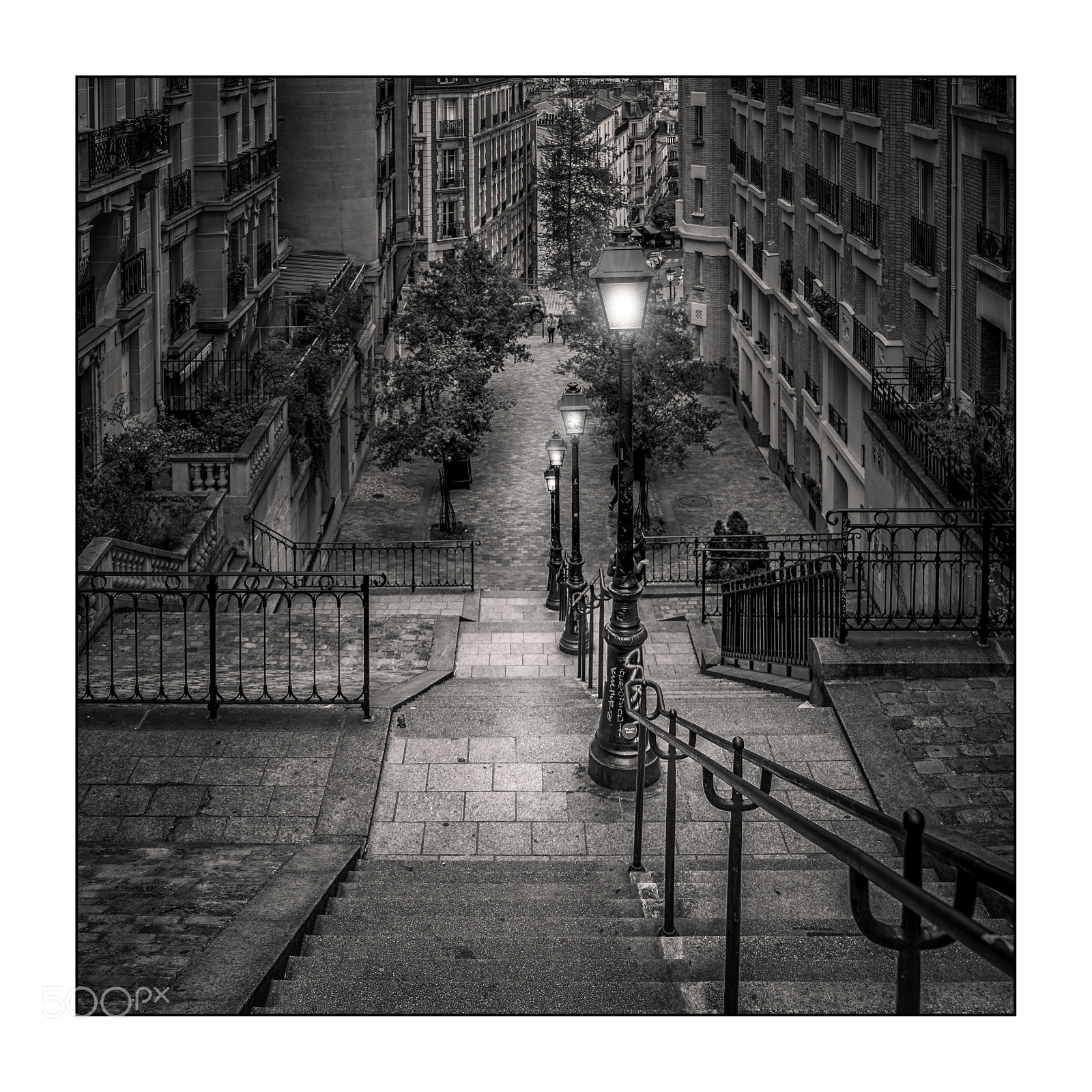 Sony a7R II sample photo. The stairs of montmartre photography