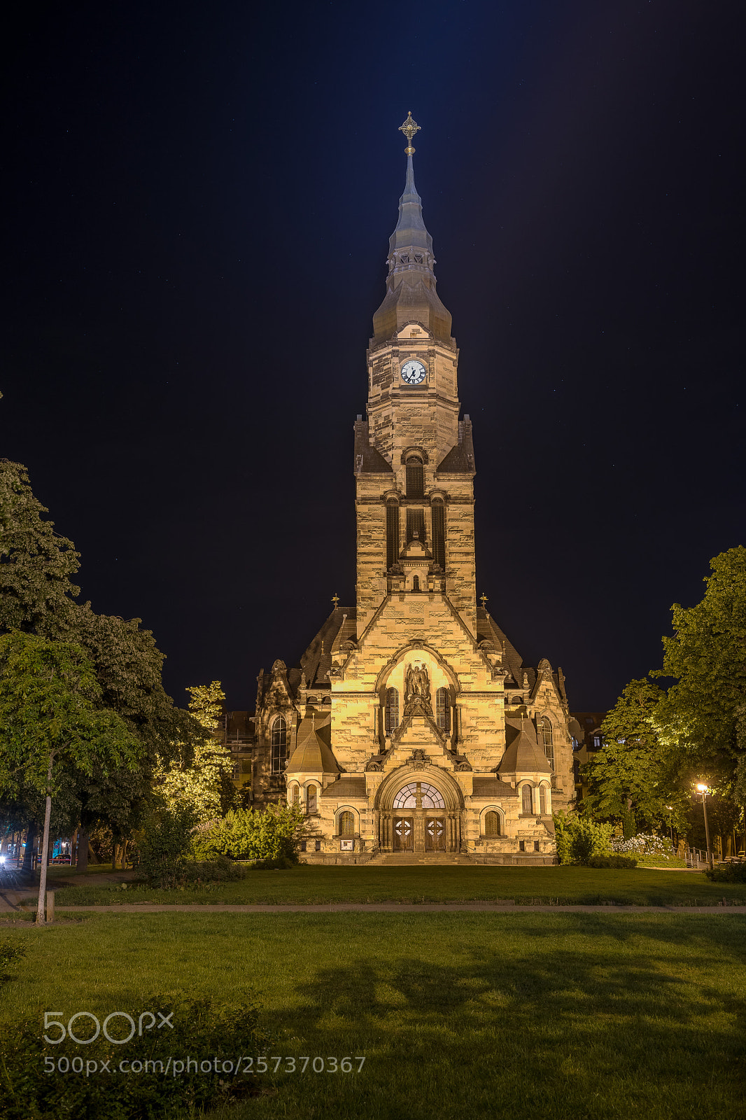 Nikon D850 sample photo. Michaelis church by night photography