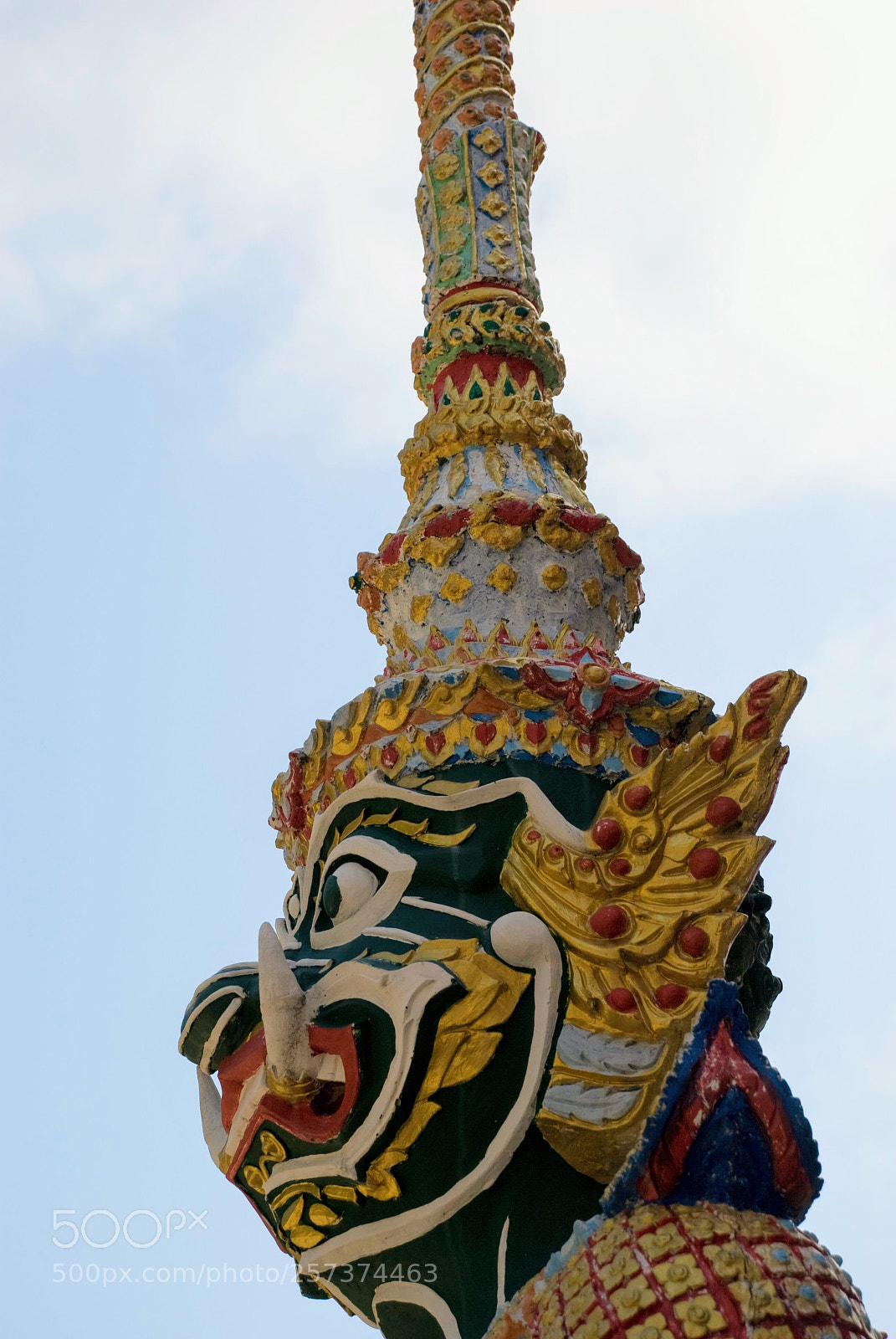 Nikon D80 sample photo. Buddhist colorful statue, thailand  photography
