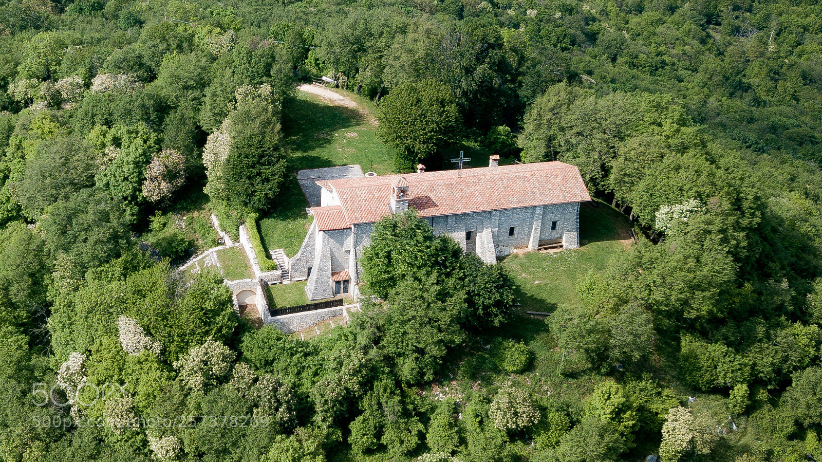 DJI FC220 sample photo. Monastery photography