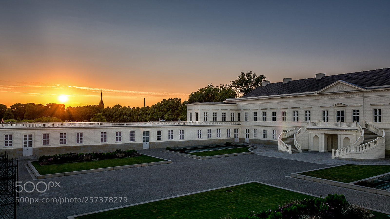 Nikon D7100 sample photo. Sunset over herrenhausen hannover photography