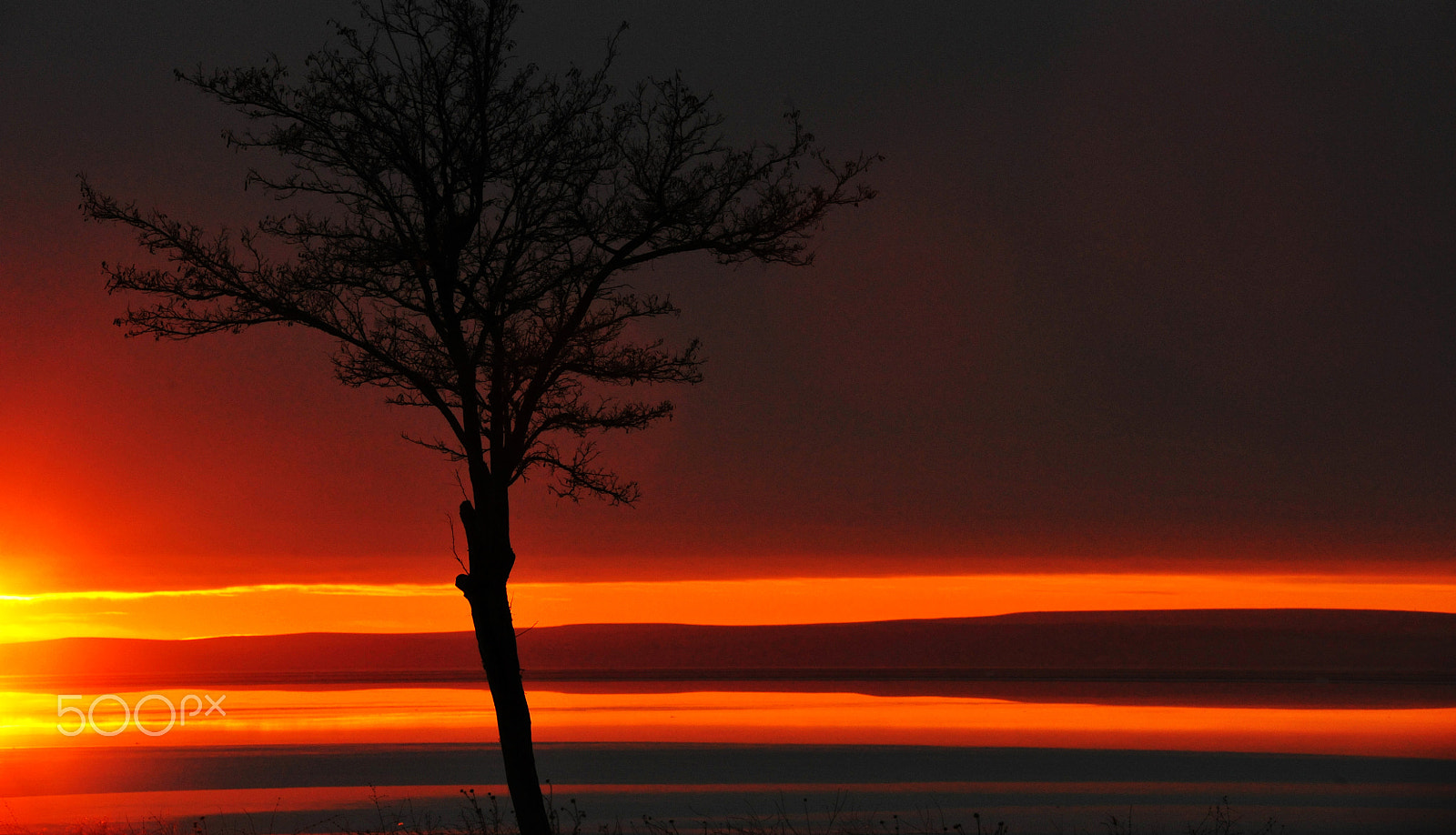Nikon AF-Nikkor 80-200mm F2.8D ED sample photo. Sunset at salt lake.. photography