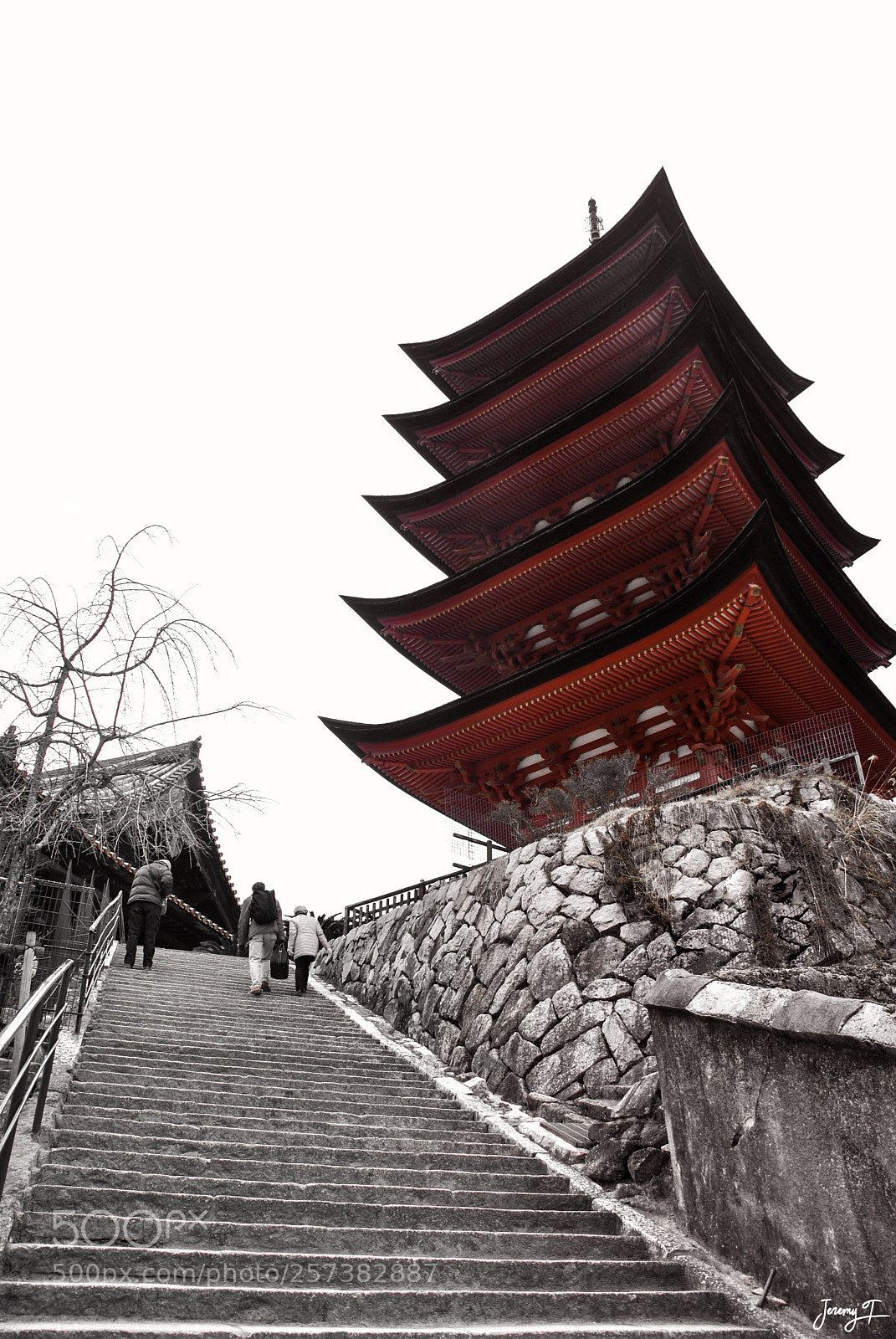Nikon D3000 sample photo. Red temple - japan photography