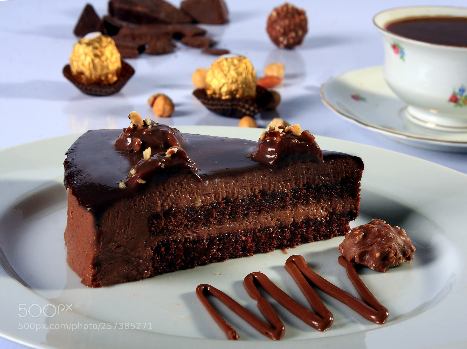 Canon EOS 40D sample photo. Chocolate cake with nuts photography