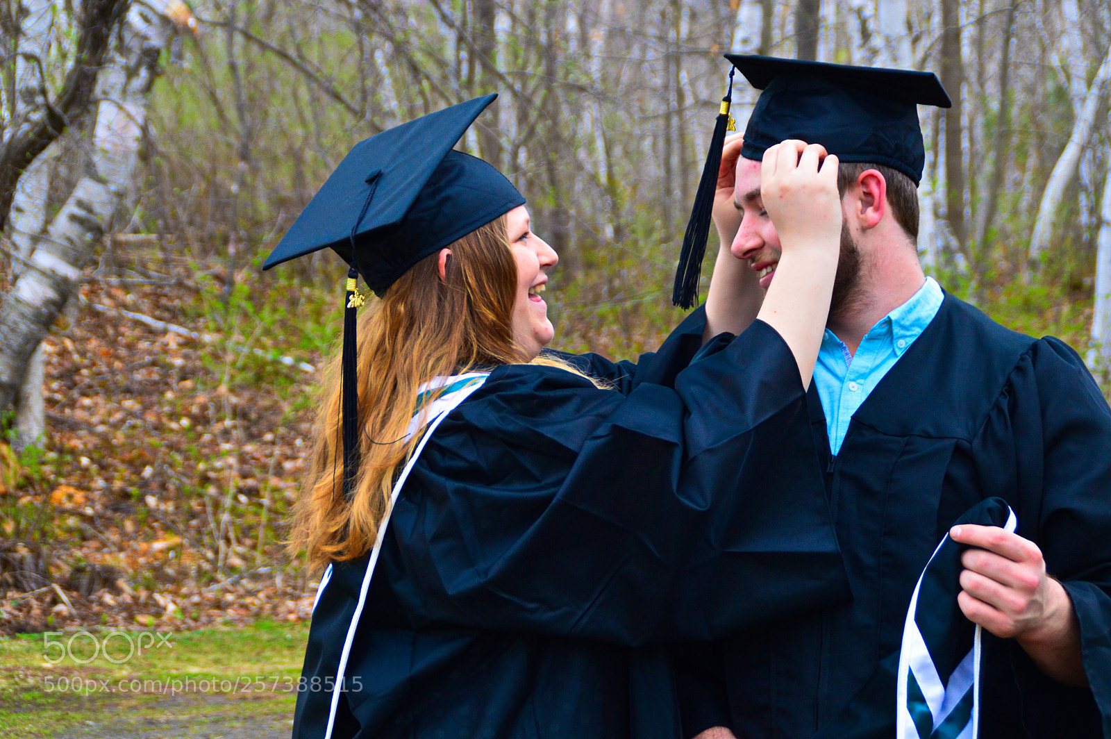 Nikon D3200 sample photo. Young love at graduation photography