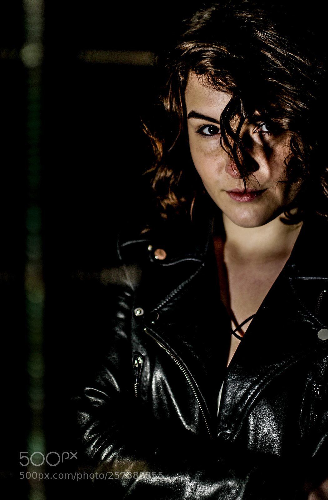 Canon EOS 60D sample photo. K in leather jacket photography