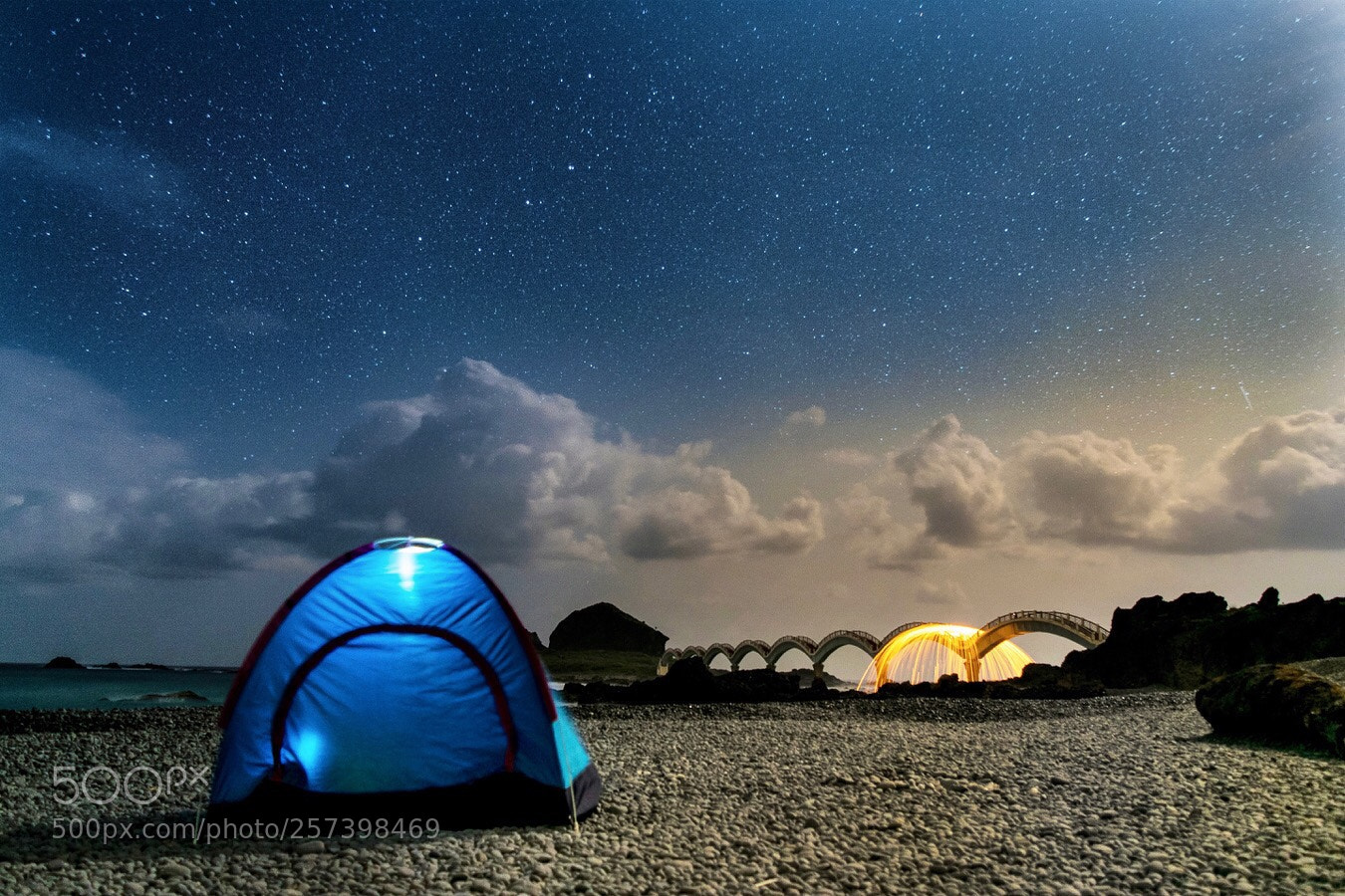 Nikon D5300 sample photo. Camping with starry sky photography