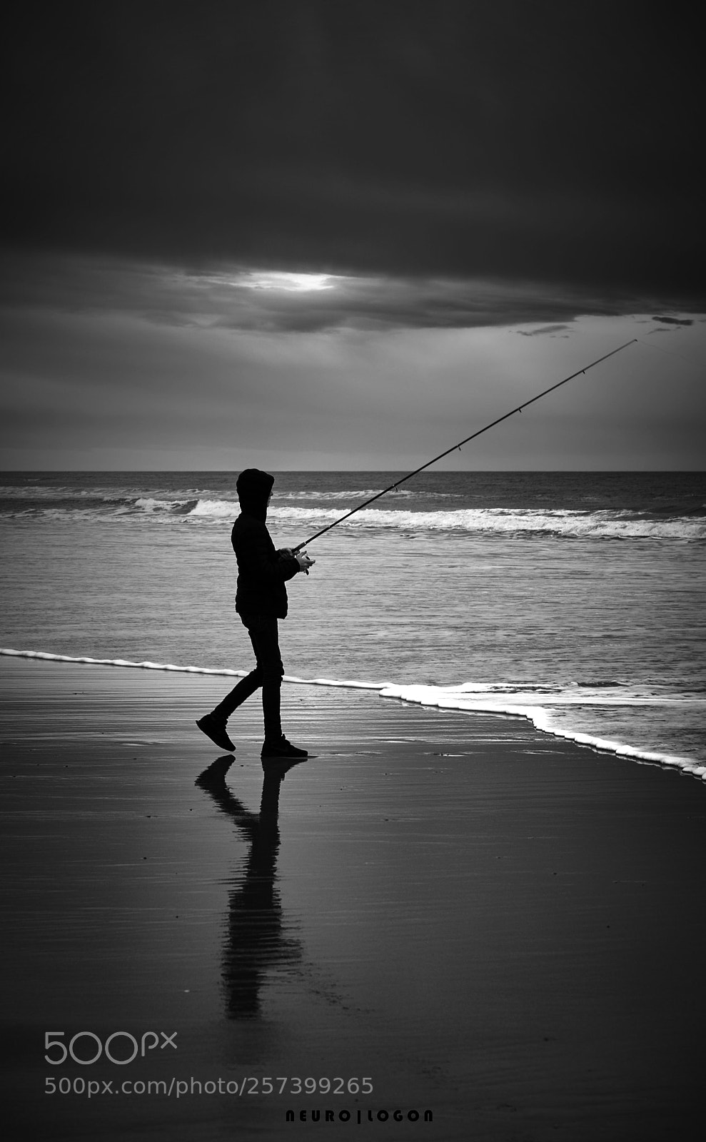 Sony a7R II sample photo. Surf fishing photography