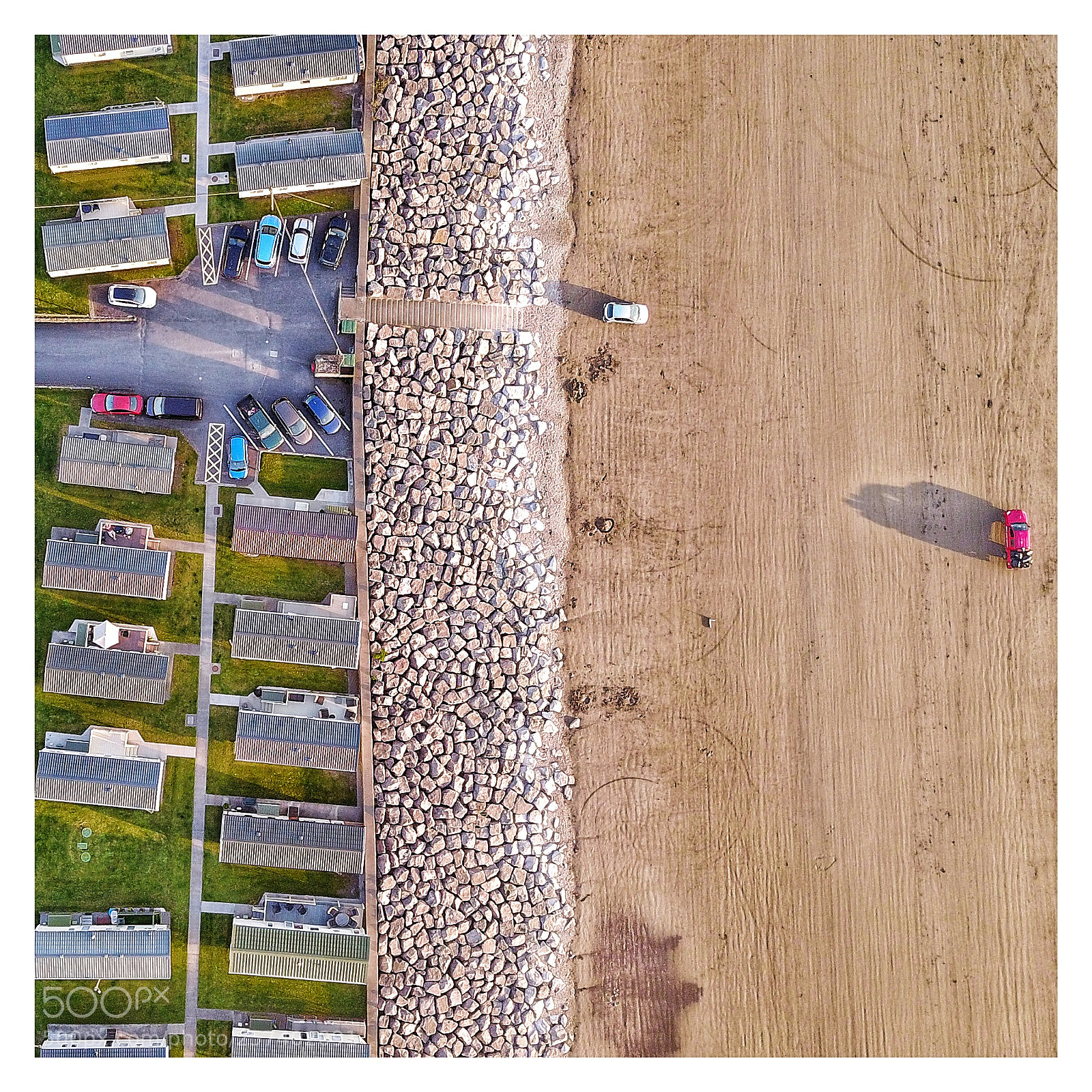 DJI FC220 sample photo. Brean beach drone sunset photography