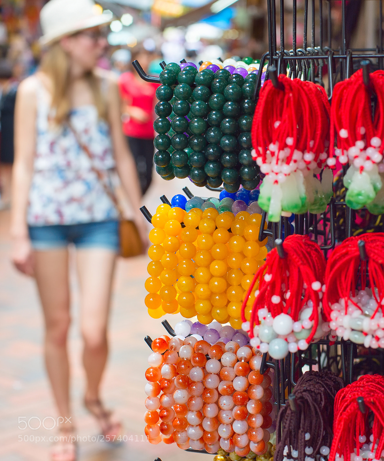 Nikon Df sample photo. Bracelets beads chinatown market photography