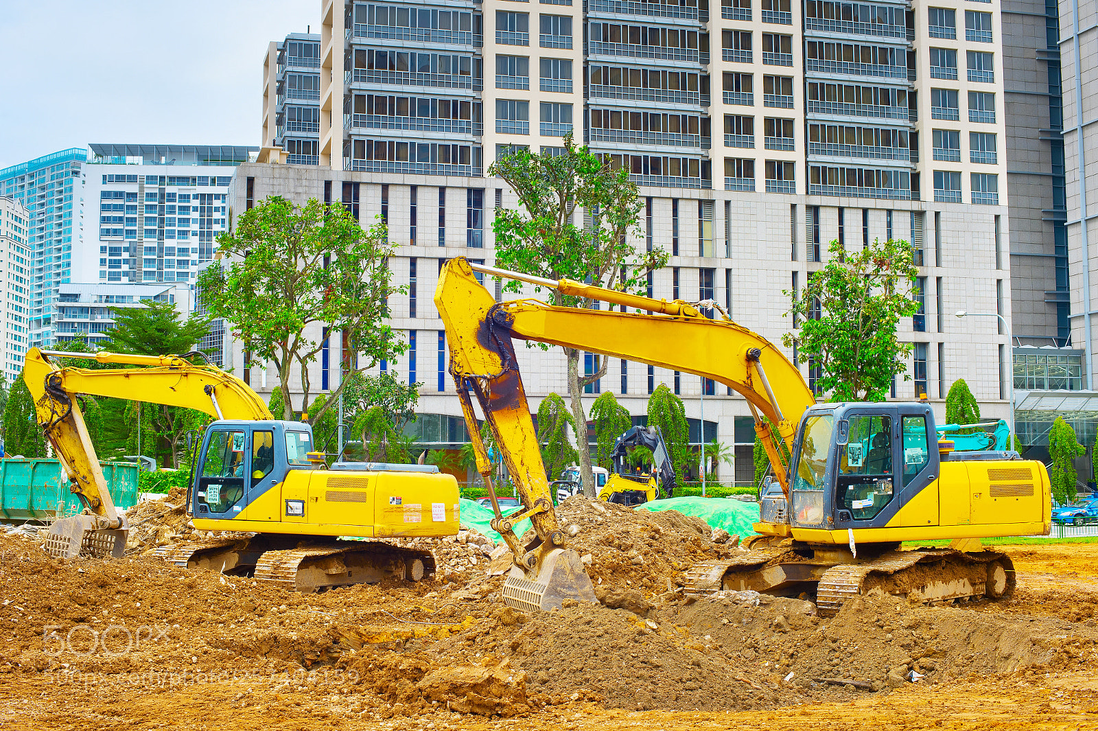 Nikon Df sample photo. Excavators bulldozer industrial city photography