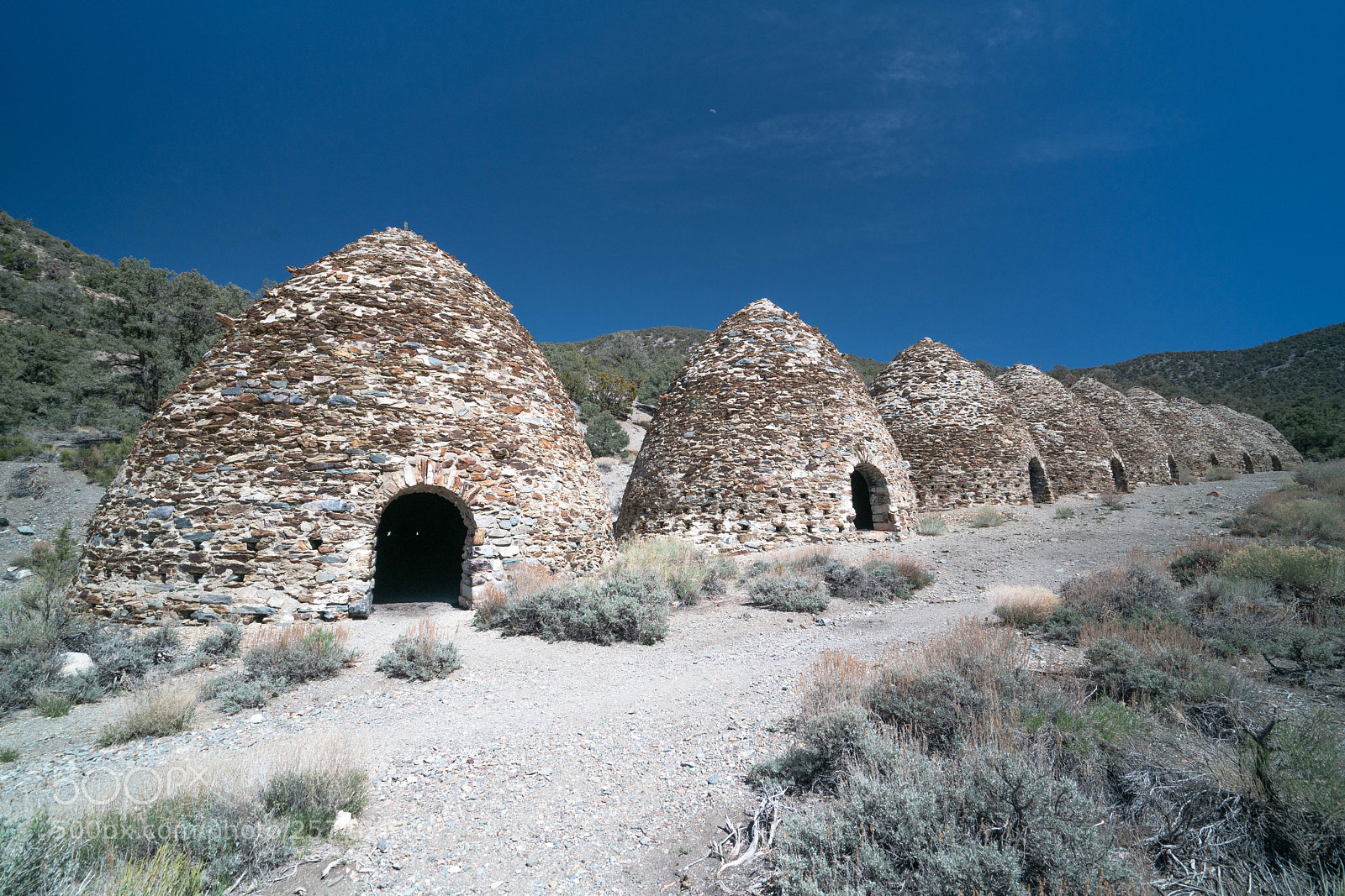 Sony a7R II sample photo. Wildrose charcoal kilns photography