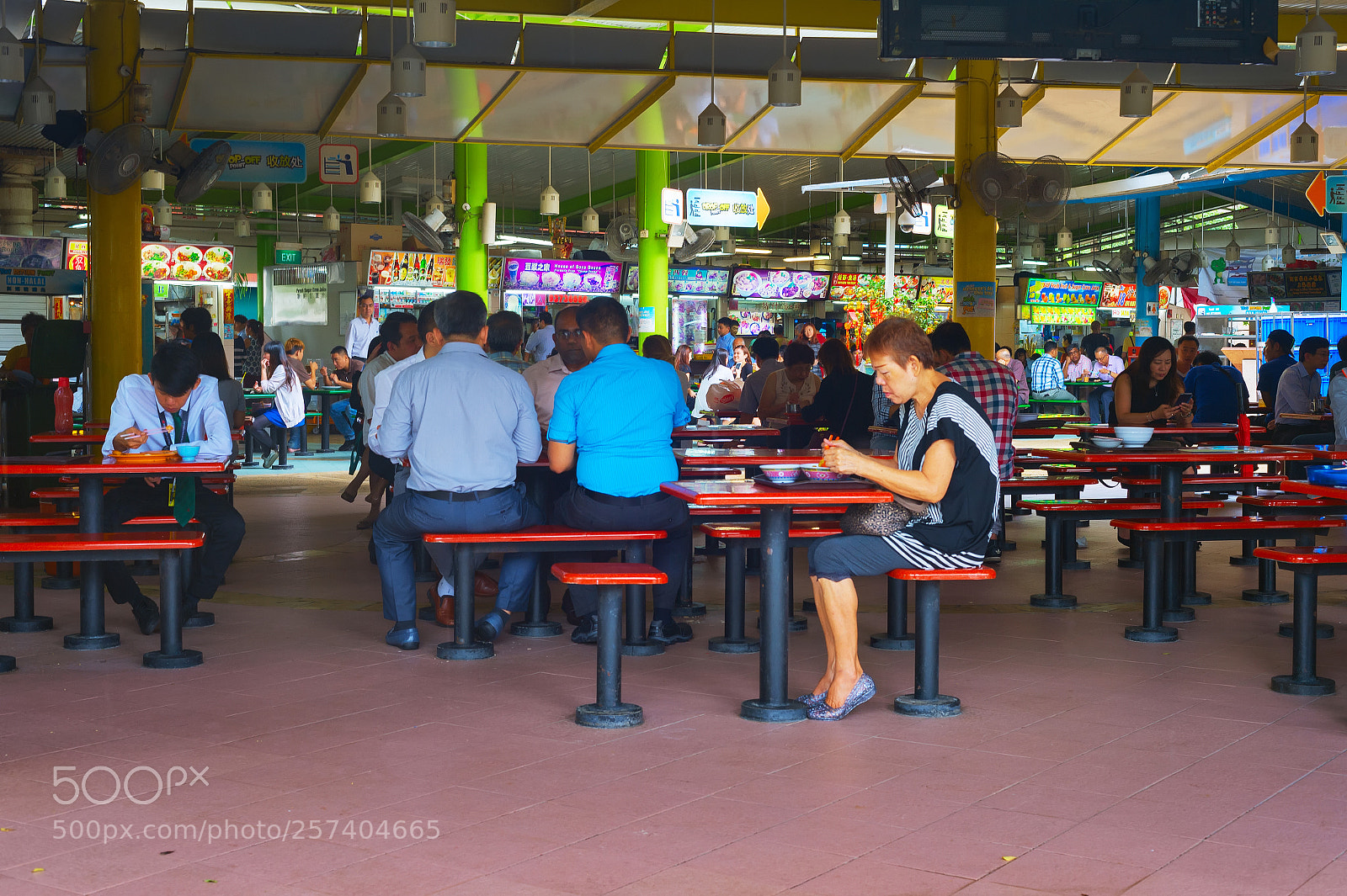 Nikon Df sample photo. People at food court photography
